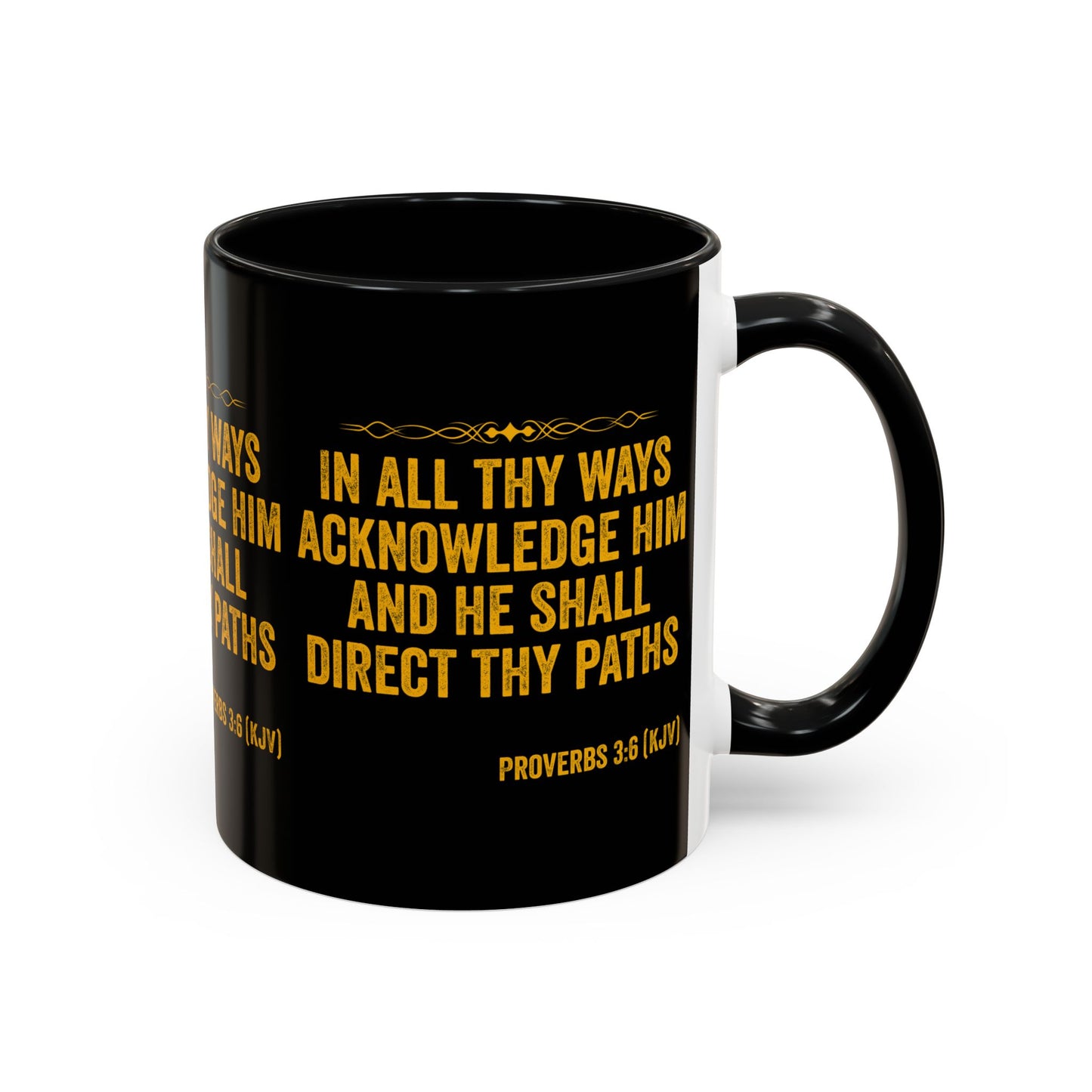 Proverbs 3:6 KJV Coffee Mug In All Thy Ways Acknowledge Him Inspirational Faith Based Gift For Believers