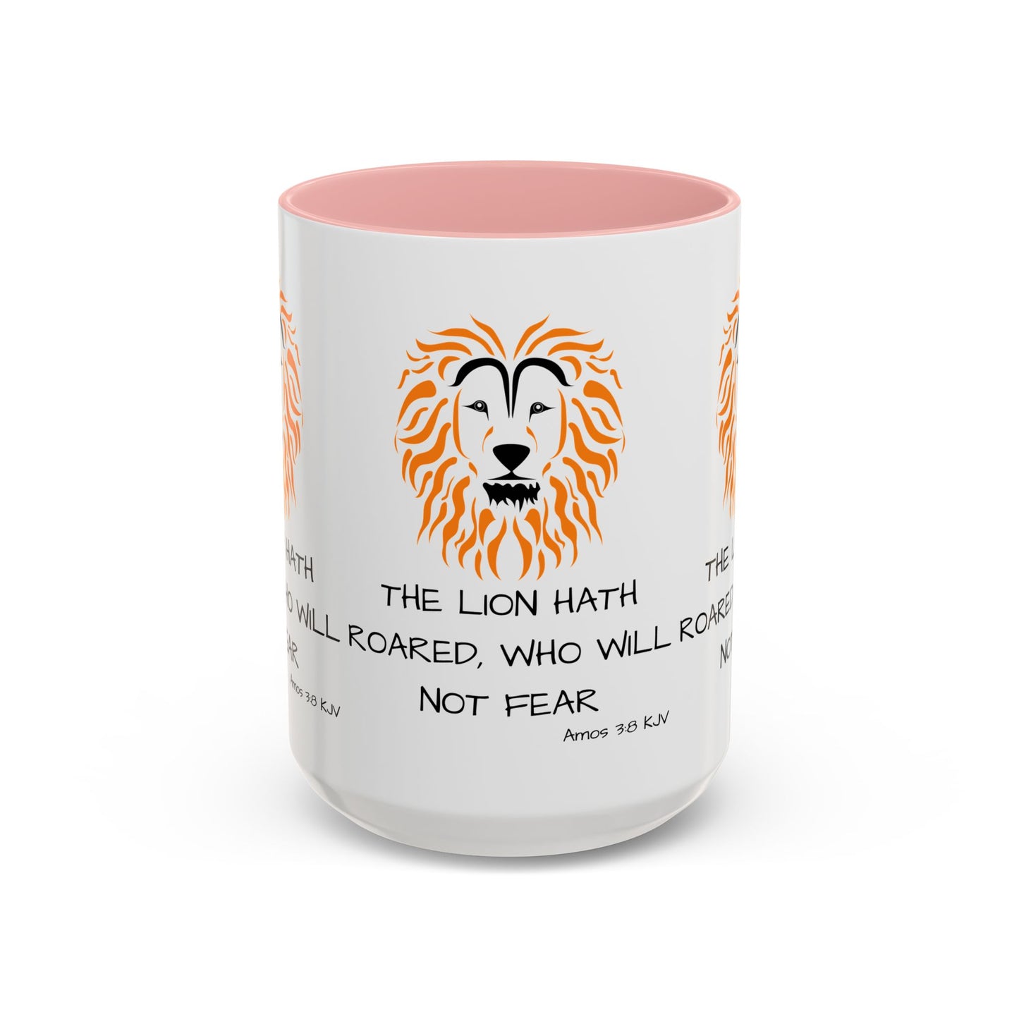 Amos 3:8 KJV Coffee Mug The Lion Hath Roared Biblical Christian Gift for Faith-Based Coffee Lovers