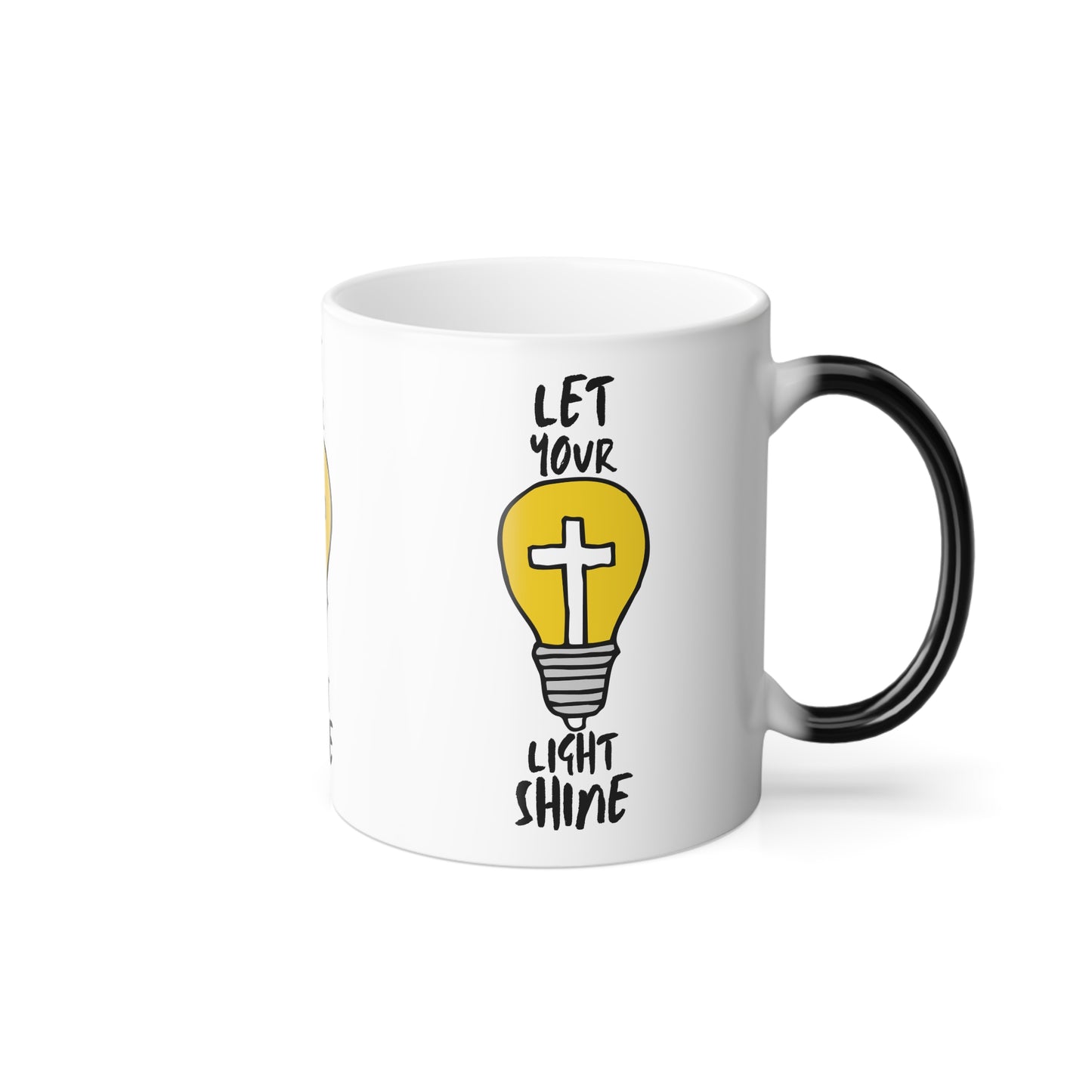 Let Your Light Shine Color Morphing Coffee Mug Inspirational Christian Gift for Faith-Based Coffee Lovers