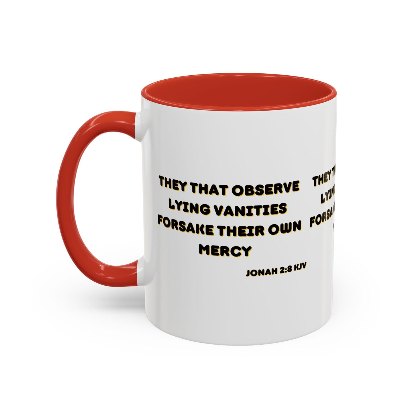 Jonah 2:8 KJV Coffee Mug They That Observe Lying Vanities Biblical Christian Gift for Faith-Based Living