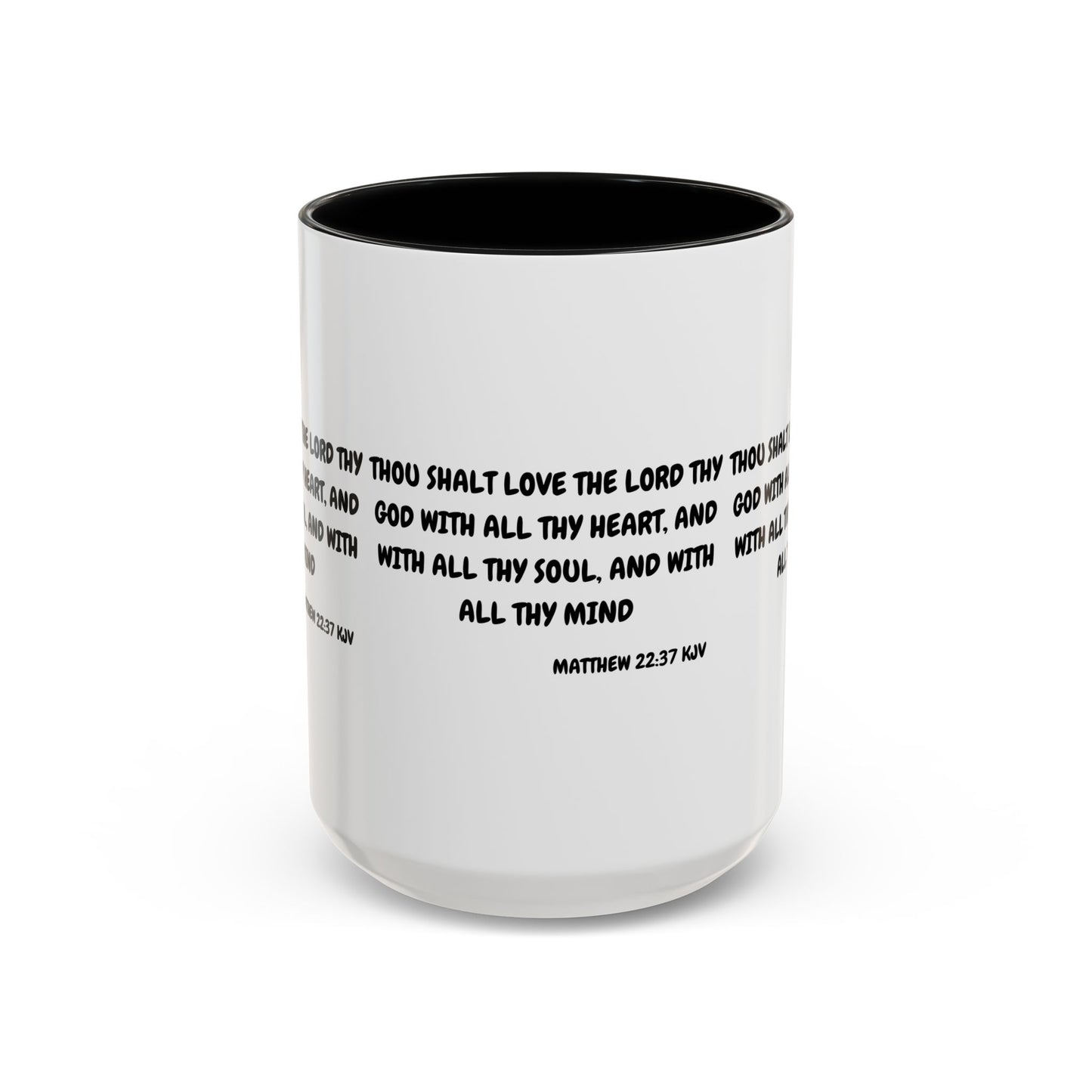 Matthew 22:37 KJV Coffee Mug Love the Lord Your God Biblical Christian Gift for Faith-Based Living