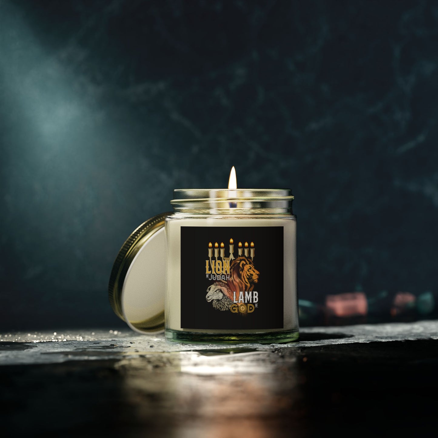 Lion of Judah, Lamb of God Scented Candle Embrace Faith & Strength