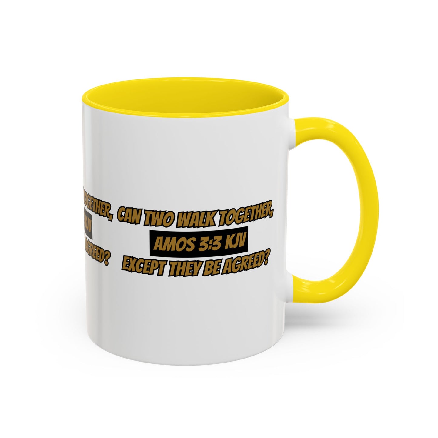 Inspirational Amos 3:3 KJV Bible Verse Coffee Mug Perfect Christian Gift