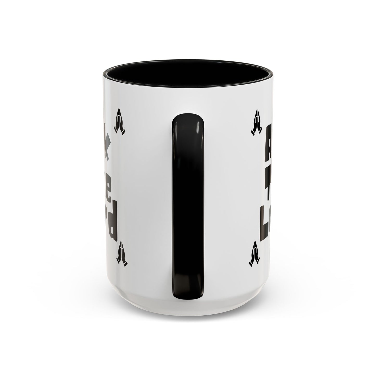 Ask The Lord Coffee Mug with Praying Hands Biblical Christian Gift for Faith-Based Living