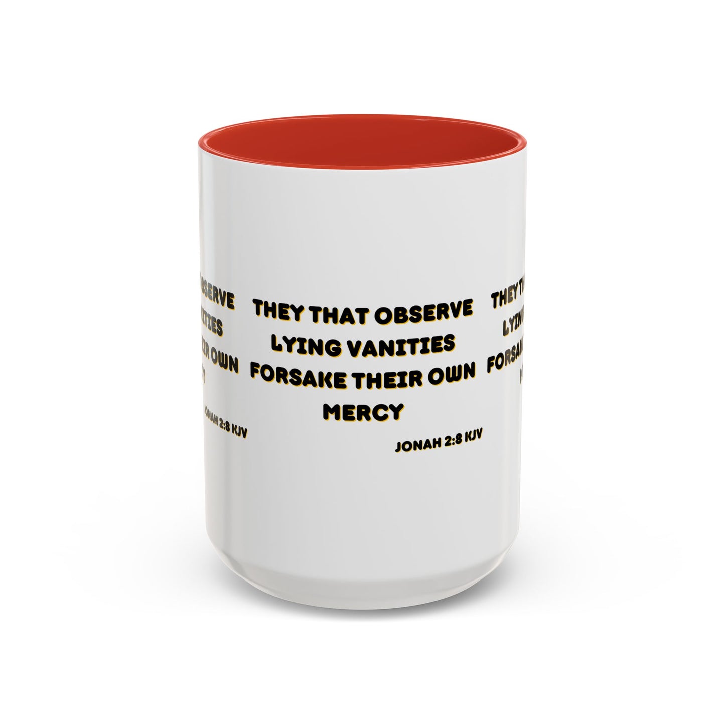 Jonah 2:8 KJV Coffee Mug They That Observe Lying Vanities Biblical Christian Gift for Faith-Based Living