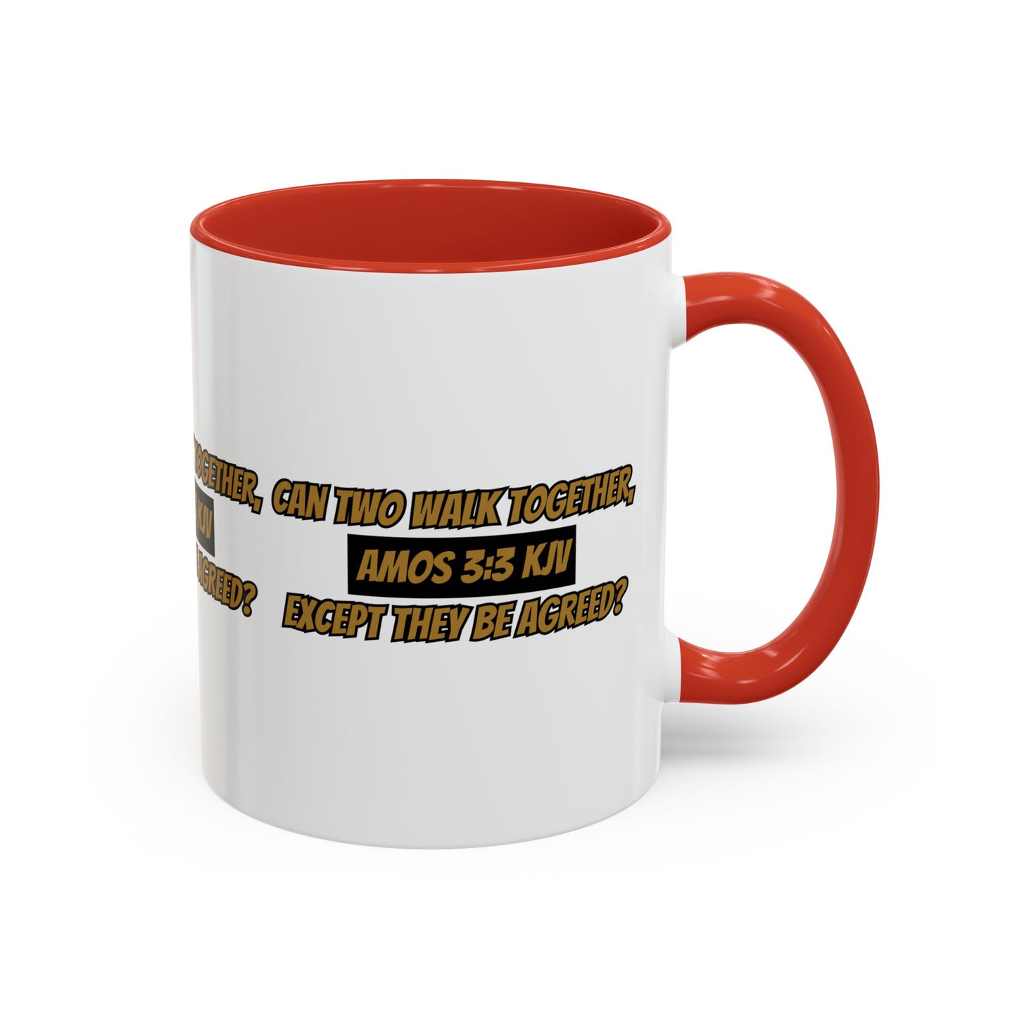 Inspirational Amos 3:3 KJV Bible Verse Coffee Mug Perfect Christian Gift