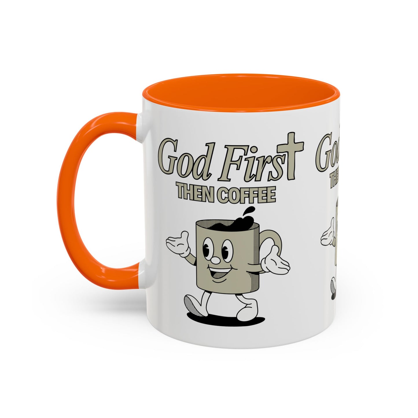 God First Then Coffee Mug Inspirational Christian Gift for Faith Based Coffee Lovers