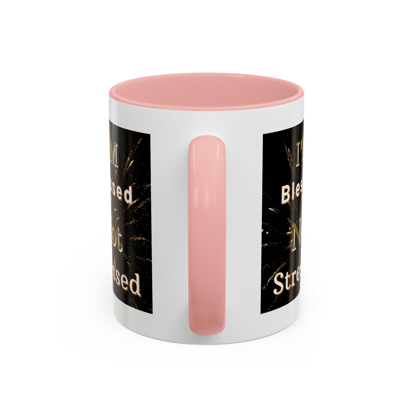 I'm Blessed Not Stressed Coffee Mug Inspirational Christian Gift for Faith-Based Living