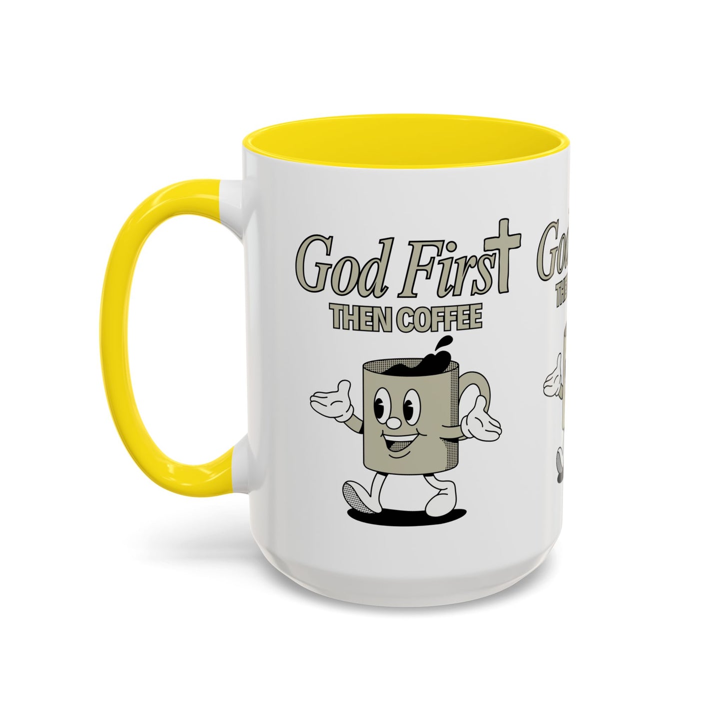 God First Then Coffee Mug Inspirational Christian Gift for Faith Based Coffee Lovers