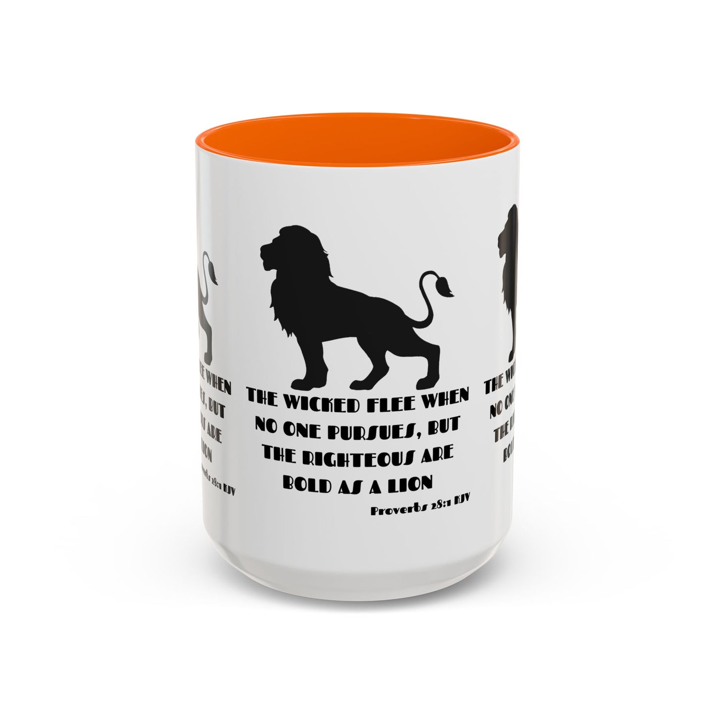 Proverbs 28:1 KJV Coffee Mug The Righteous Are Bold as a Lion Christian Gift for Faith-Based Living