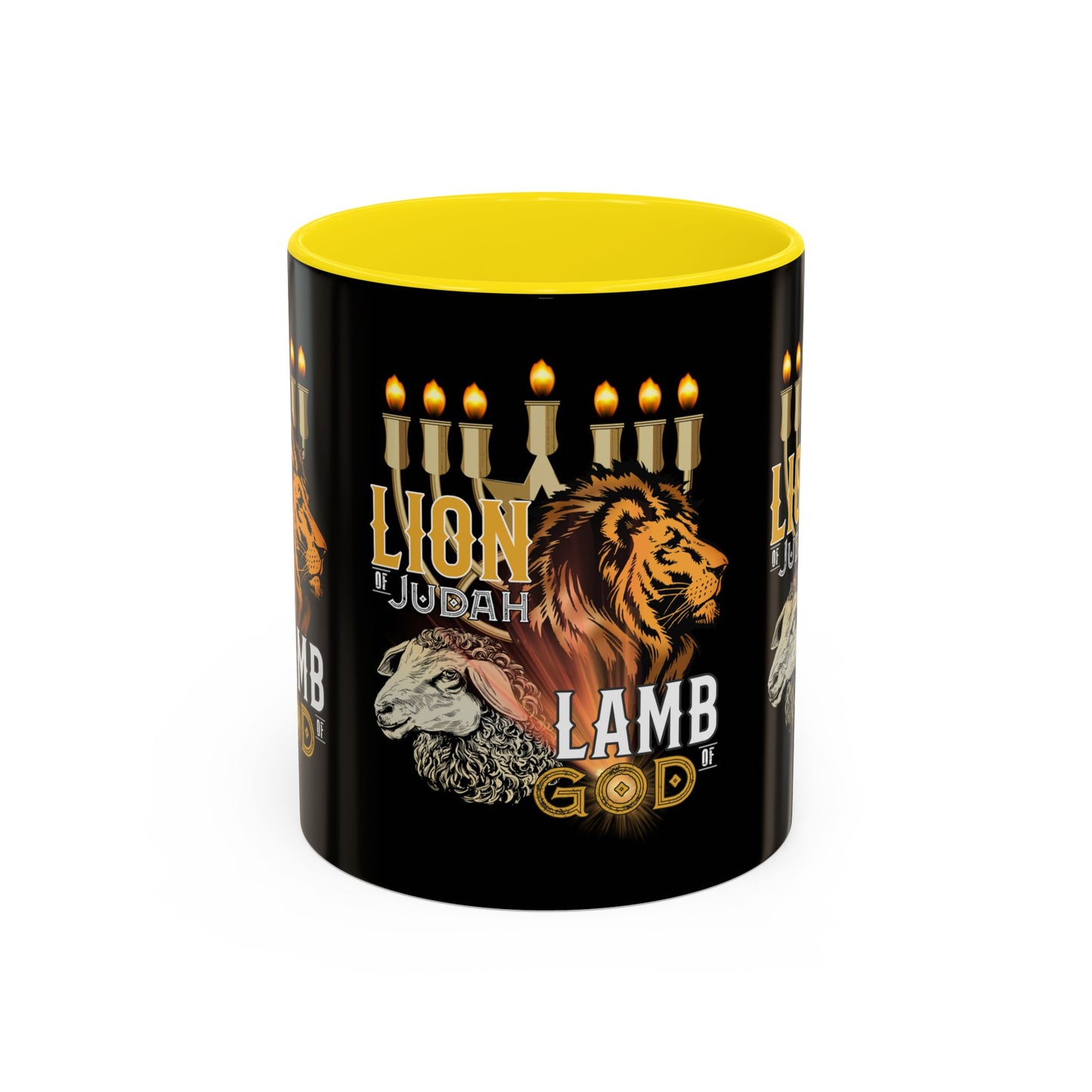 Lion of Judah, Lamb of God Coffee Mug Embrace Faith & Strength