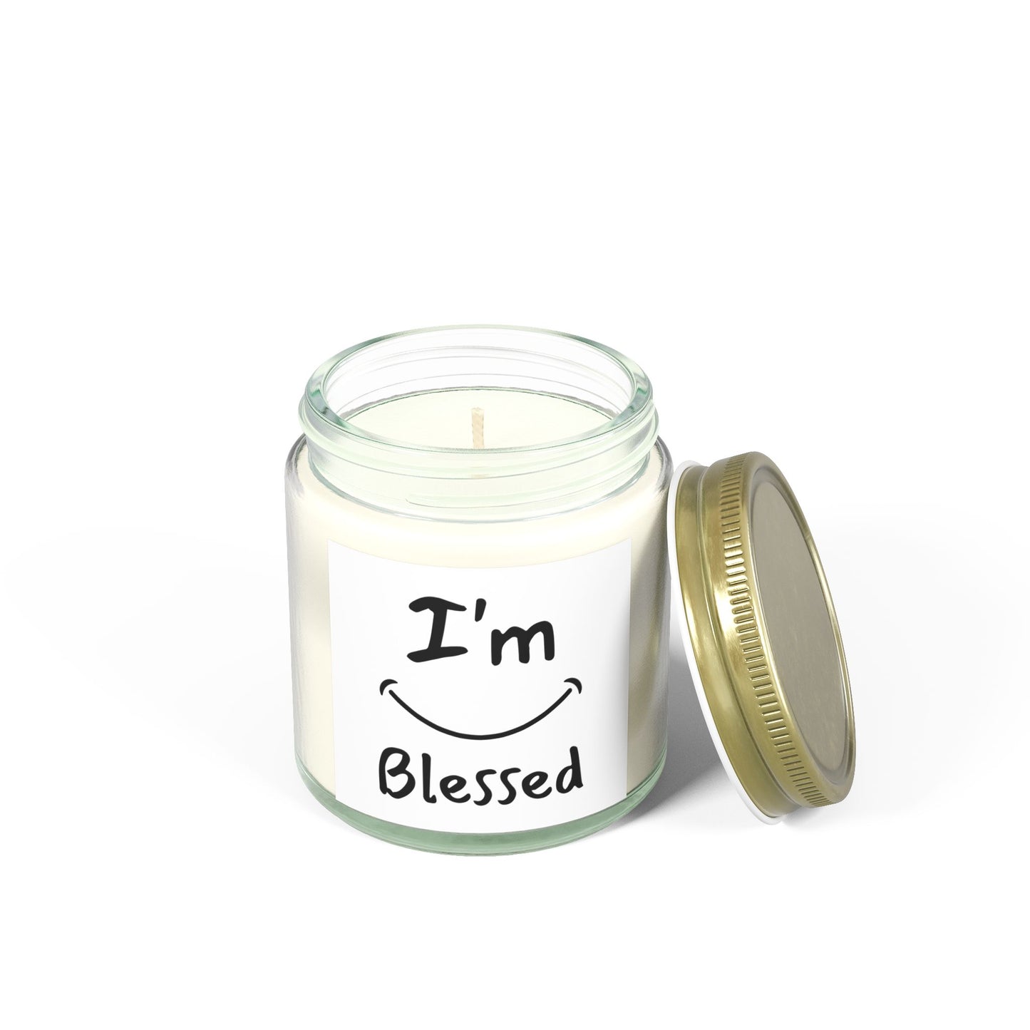 I'm Blessed Scented Candle Inspirational Christian Gift for Faith-Based Living