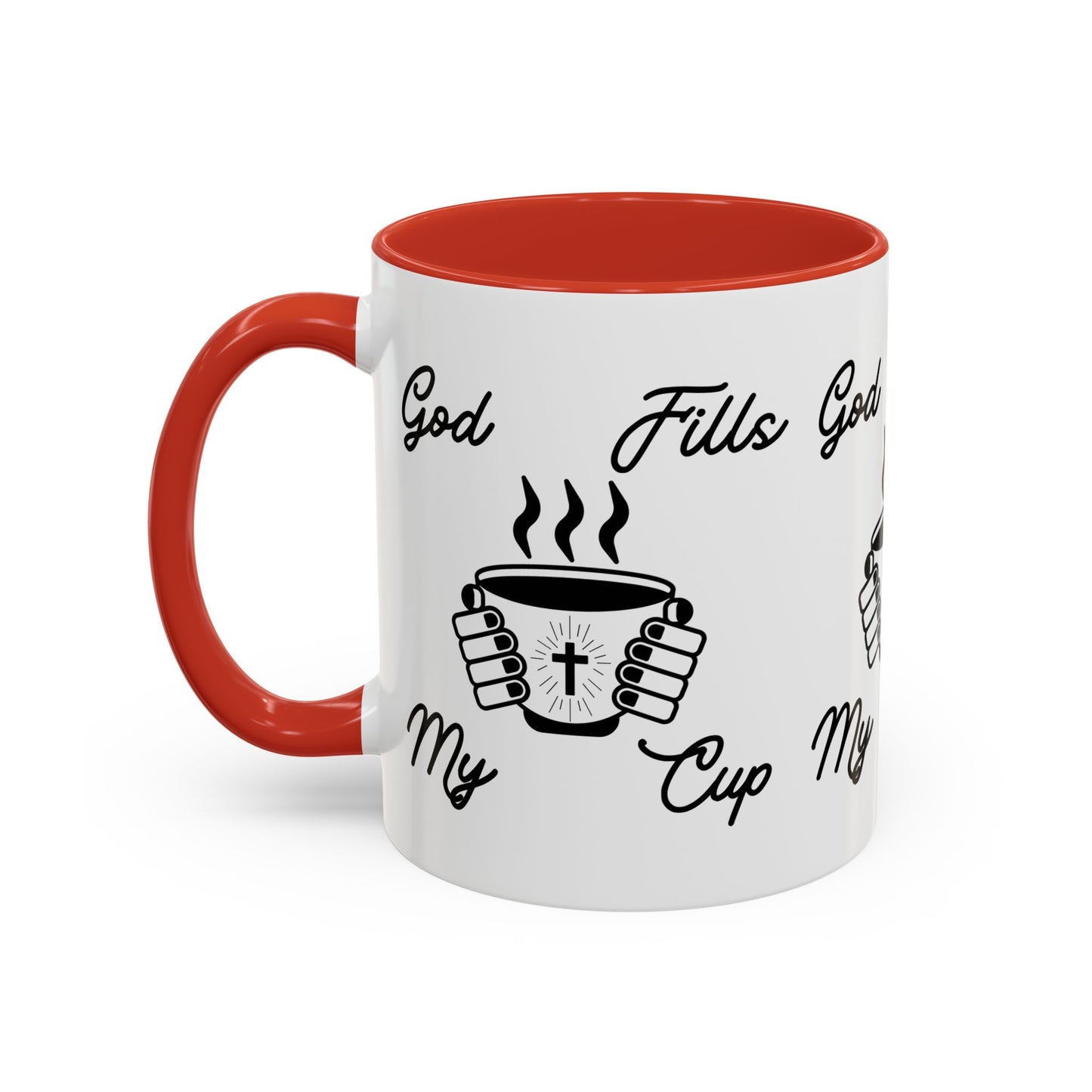 God Fills My Cup Coffee Mug Inspirational Christian Gift for Faith and Encouragement for Coffee Lovers