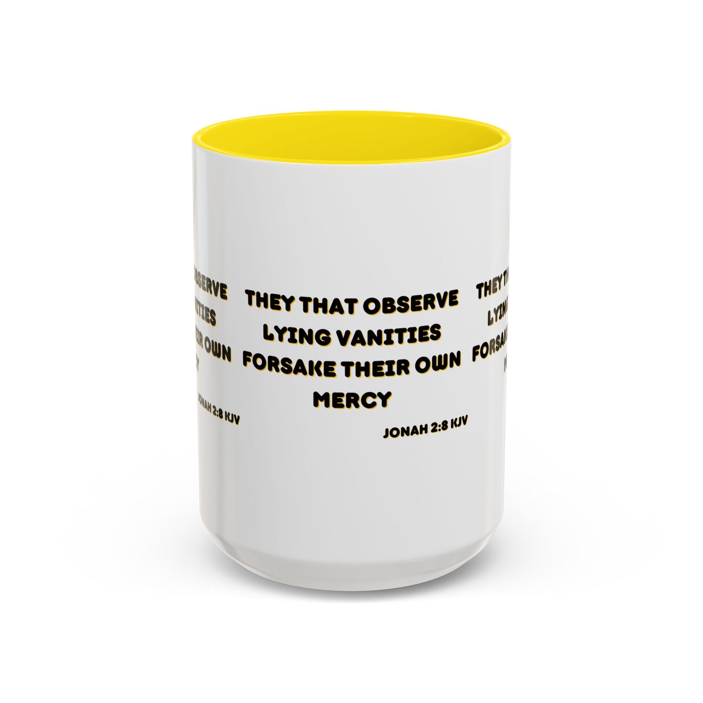 Jonah 2:8 KJV Coffee Mug They That Observe Lying Vanities Biblical Christian Gift for Faith-Based Living