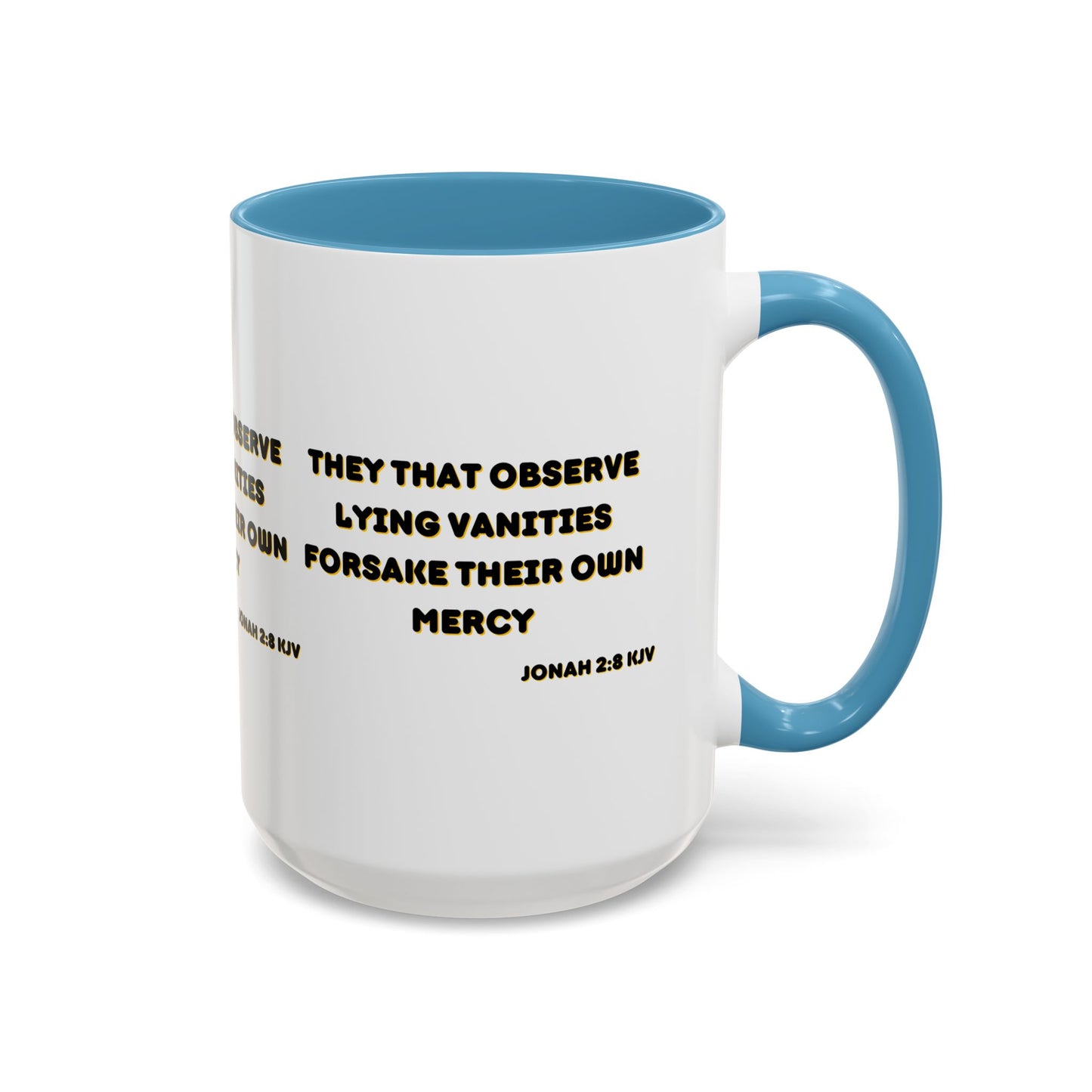 Jonah 2:8 KJV Coffee Mug They That Observe Lying Vanities Biblical Christian Gift for Faith-Based Living