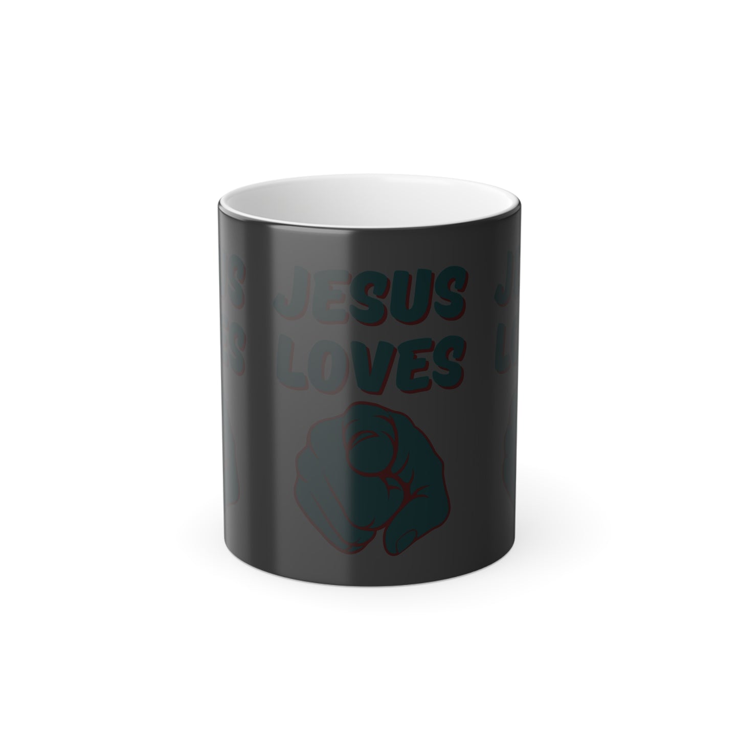 Jesus Loves You Color Morphing Coffee Mug Inspirational Christian Gift for Daily Encouragement