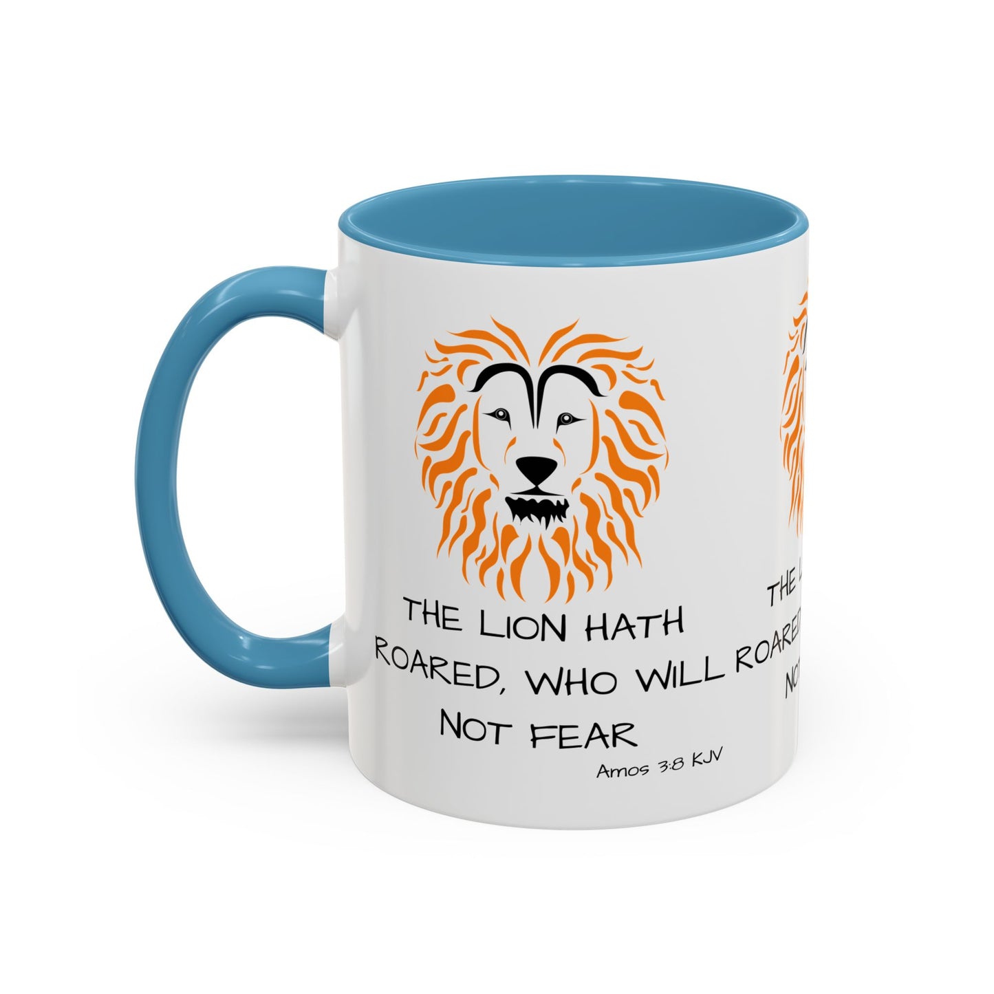 Amos 3:8 KJV Coffee Mug The Lion Hath Roared Biblical Christian Gift for Faith-Based Coffee Lovers