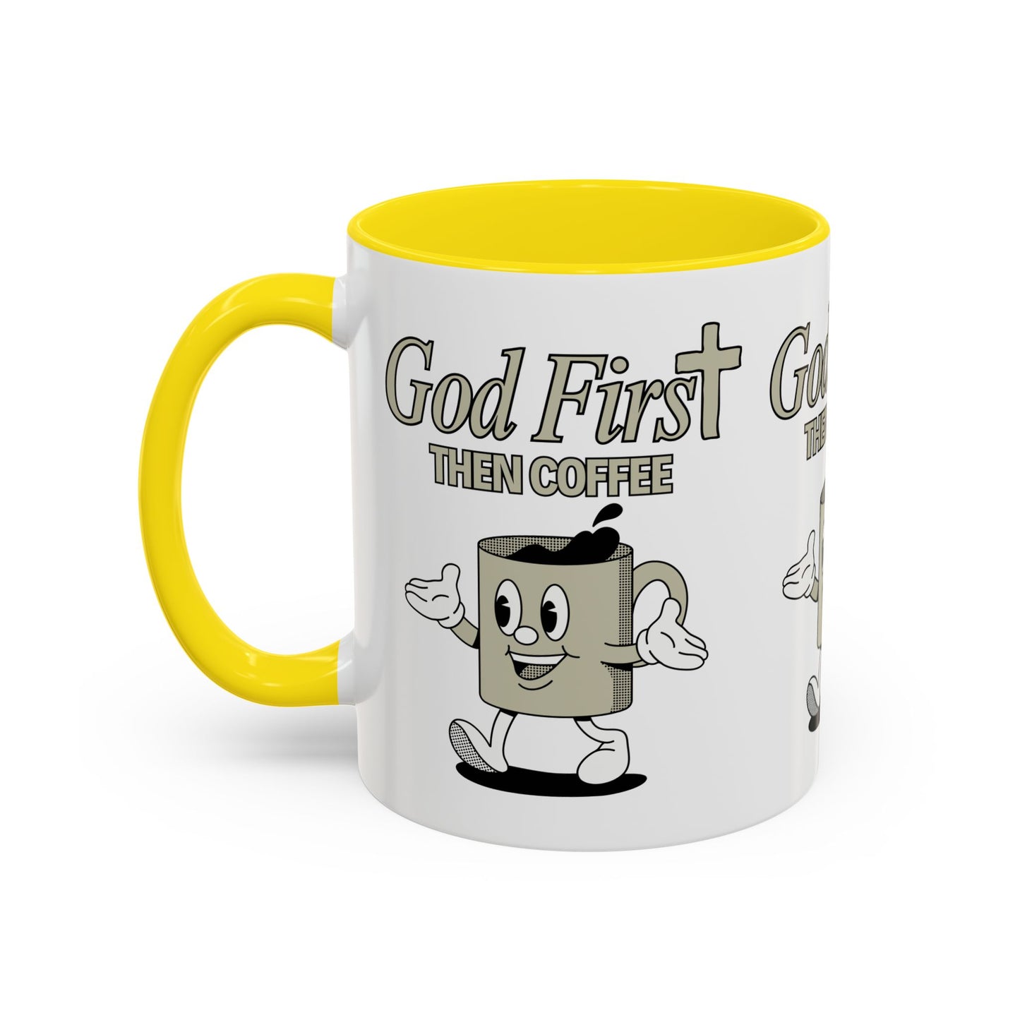 God First Then Coffee Mug Inspirational Christian Gift for Faith Based Coffee Lovers