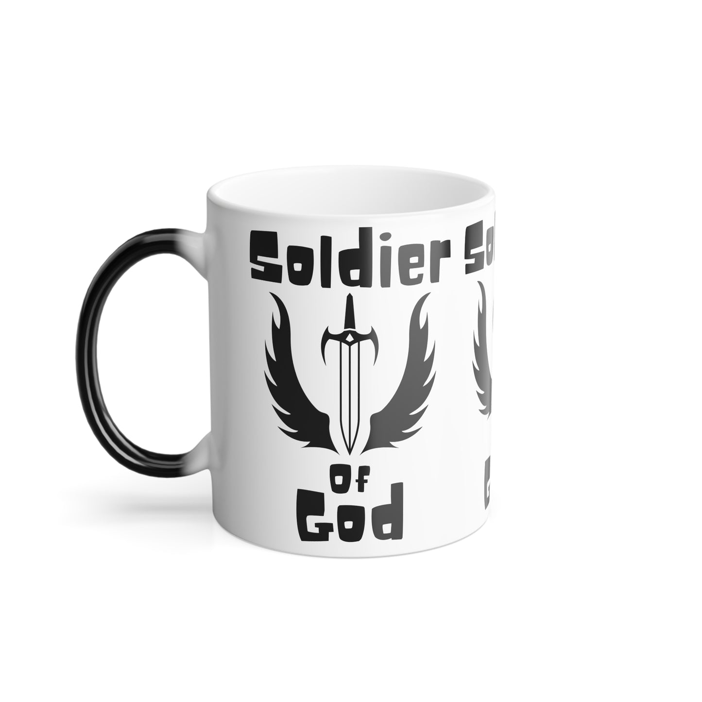 Soldier of God Color Morphing Coffee Mug Inspirational Christian Gift for Faith-Based Living