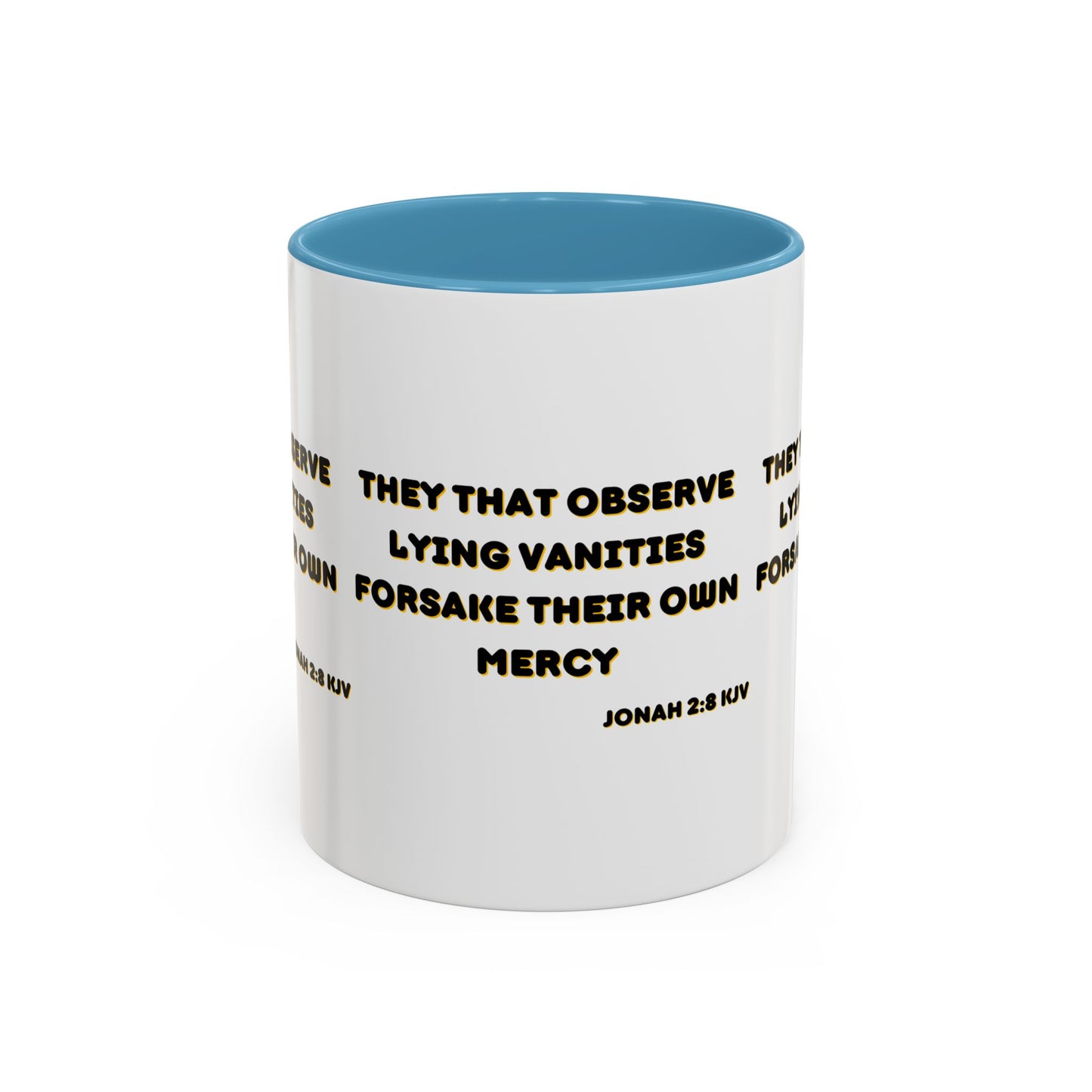 Jonah 2:8 KJV Coffee Mug They That Observe Lying Vanities Biblical Christian Gift for Faith-Based Living