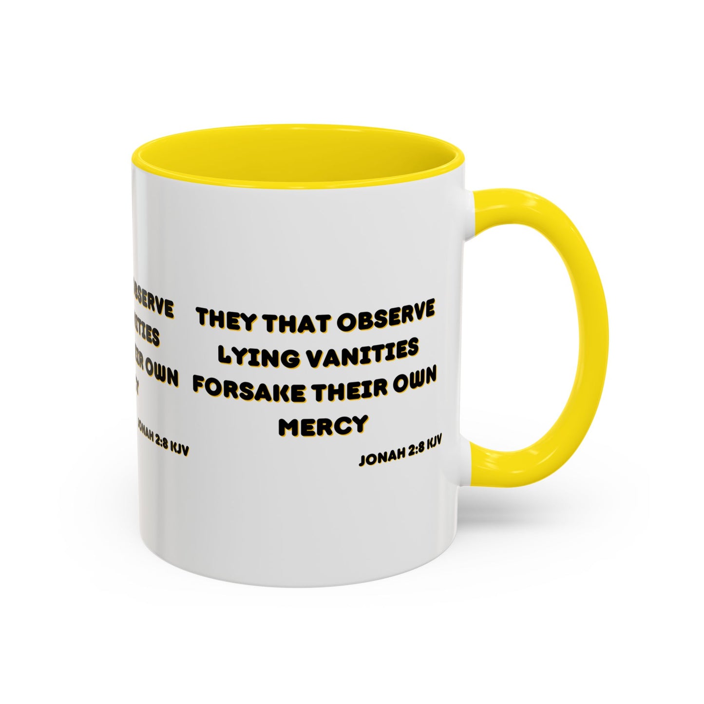 Jonah 2:8 KJV Coffee Mug They That Observe Lying Vanities Biblical Christian Gift for Faith-Based Living