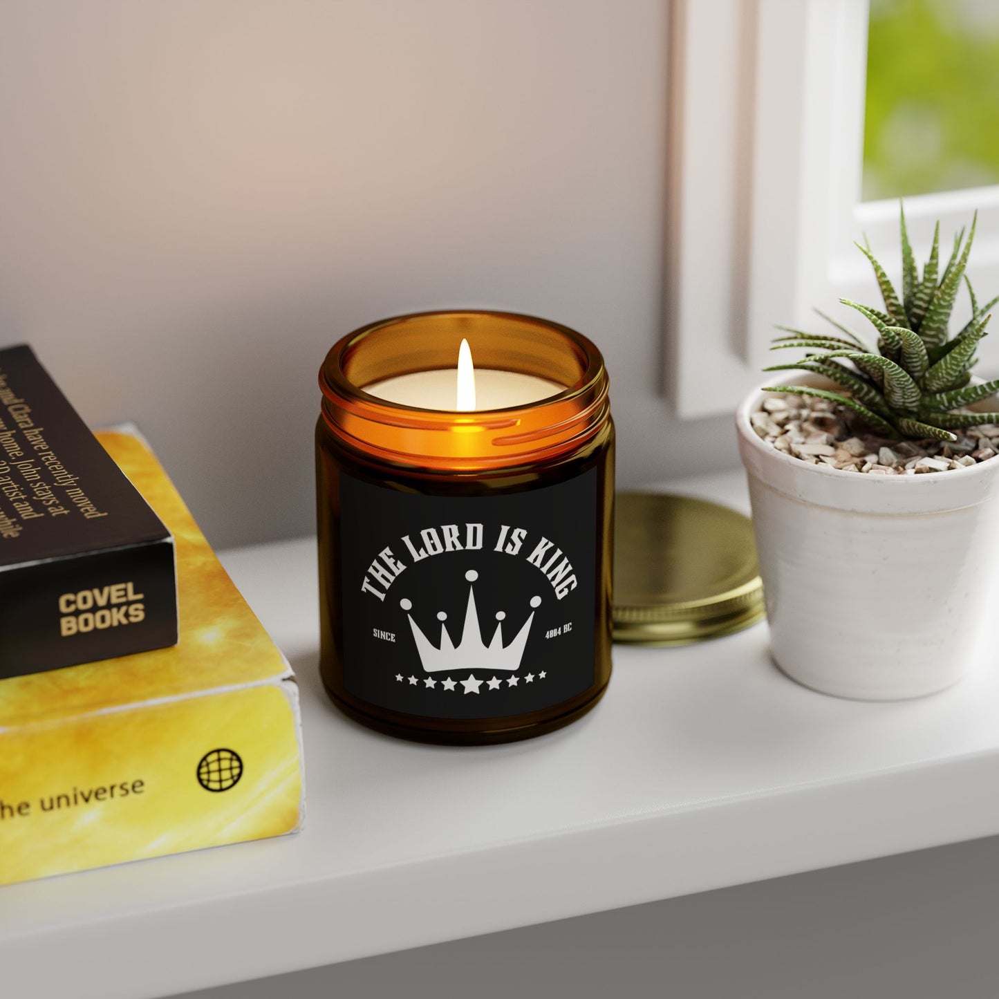 The Lord Is King Scented Candle Inspirational Christian Gift for Believers