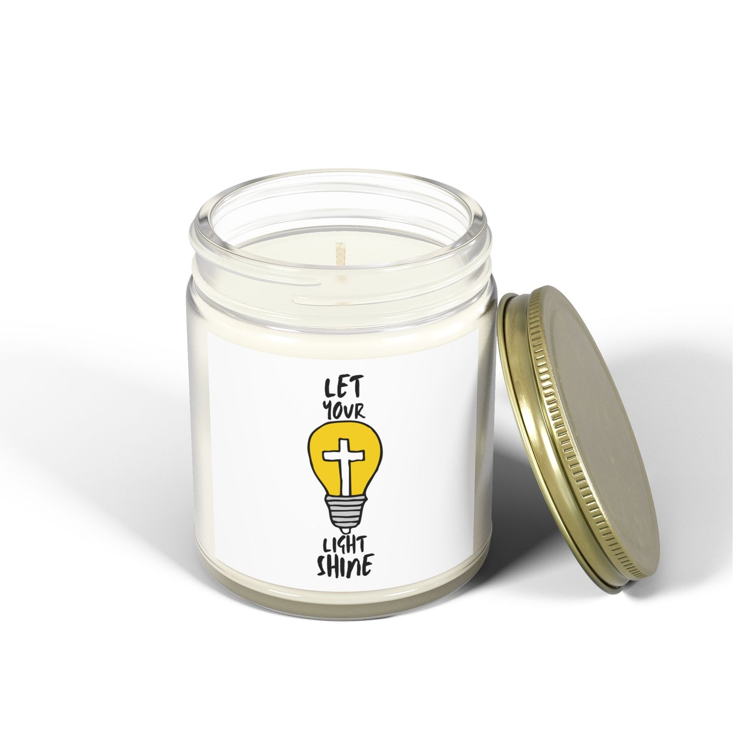 Let Your Light Shine Scented Candle Inspirational Christian Gift for Faith-Based Candle Lovers