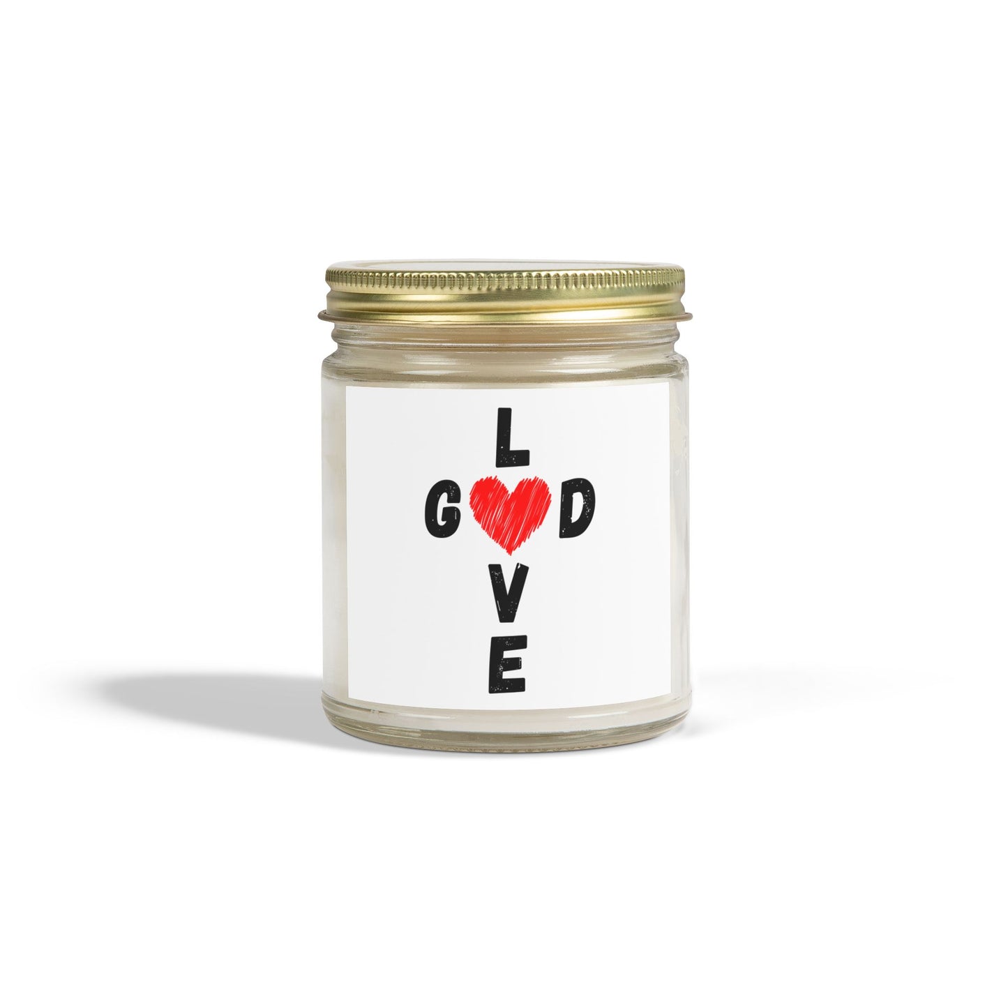 Love God Cross Shaped Scented Candle Inspirational Christian Gift for Faith-Based Living