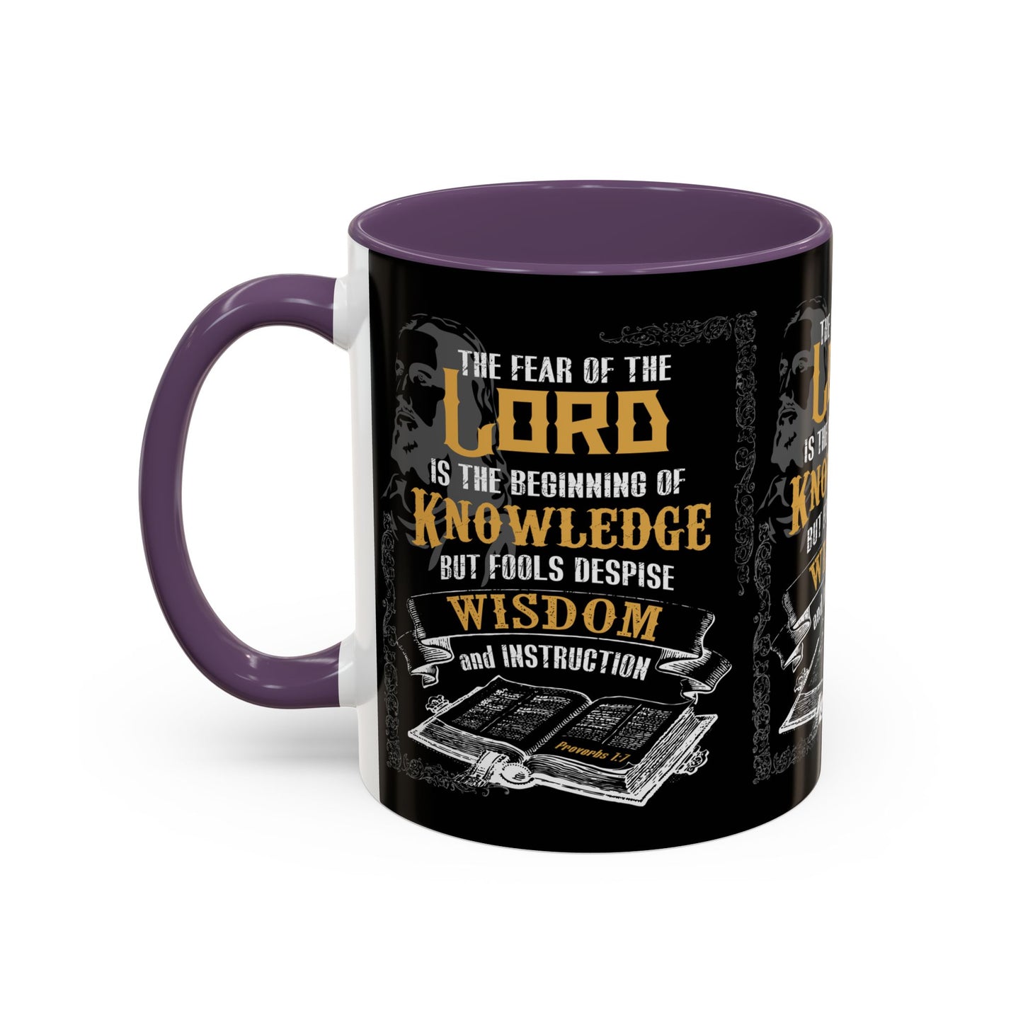 Proverbs 1:7 Bible Verse Coffee Mug Wisdom In Every Sip