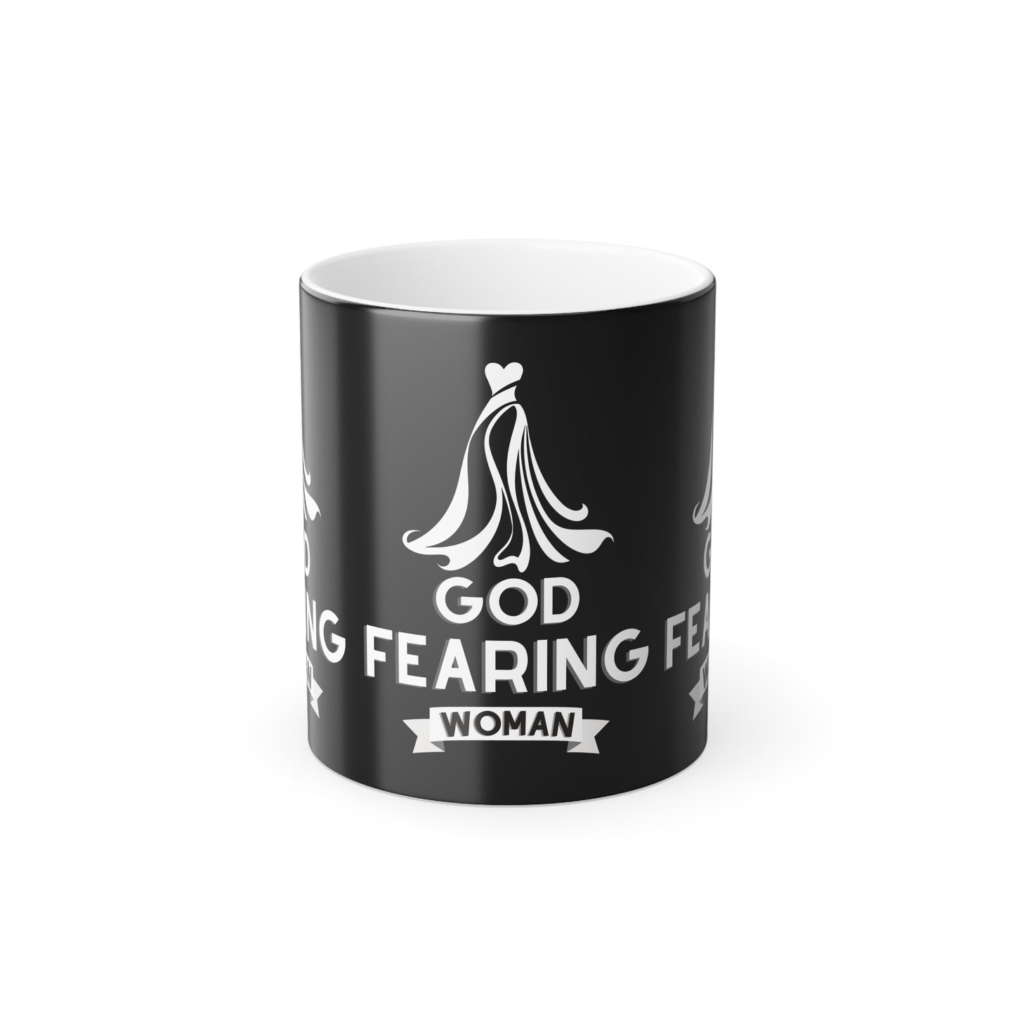 God Fearing Woman Color Morphing Coffee Mug Inspirational Christian Gift for Her