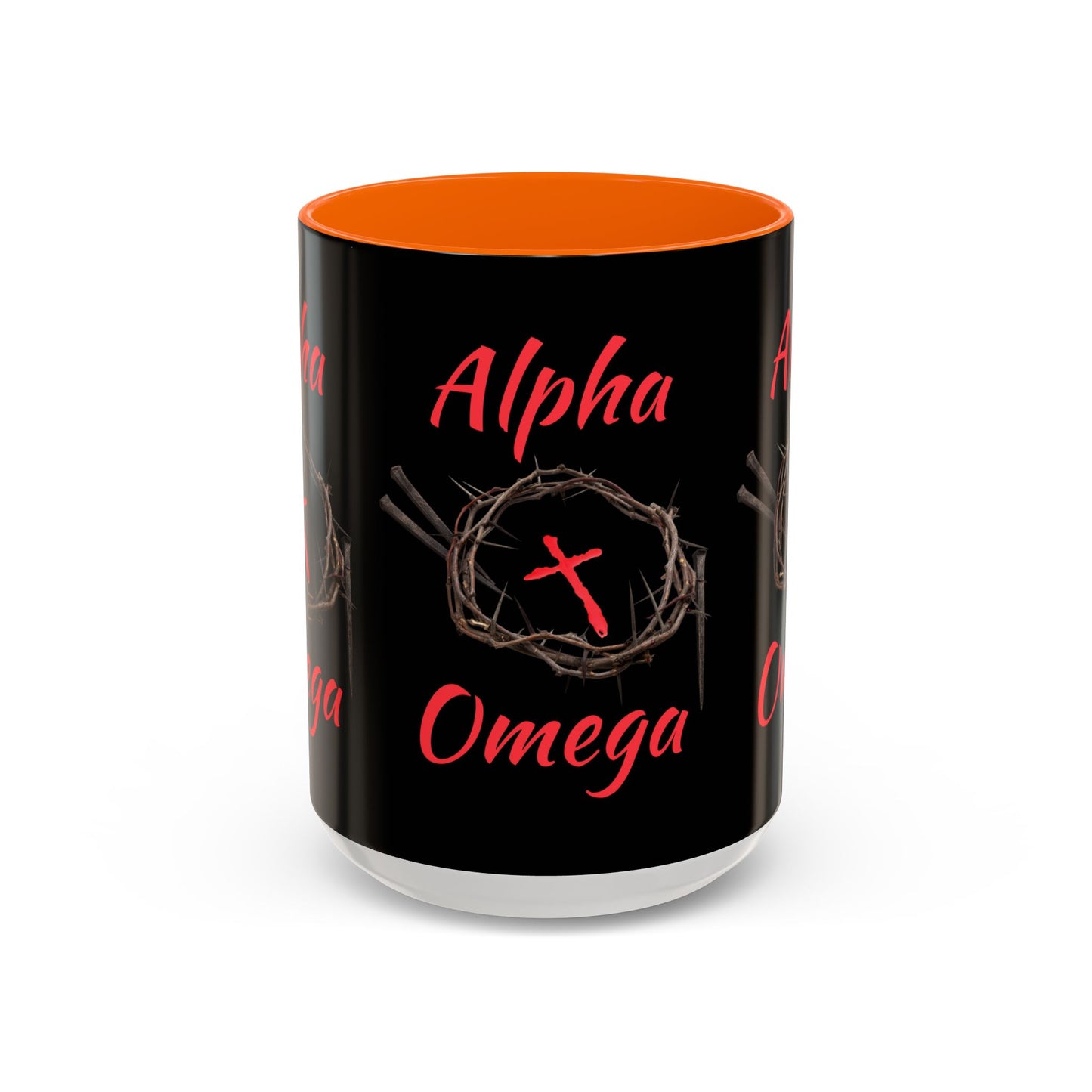 Alpha Omega Coffee Mug Based On Revelation 22:13 KJV Bible Verse