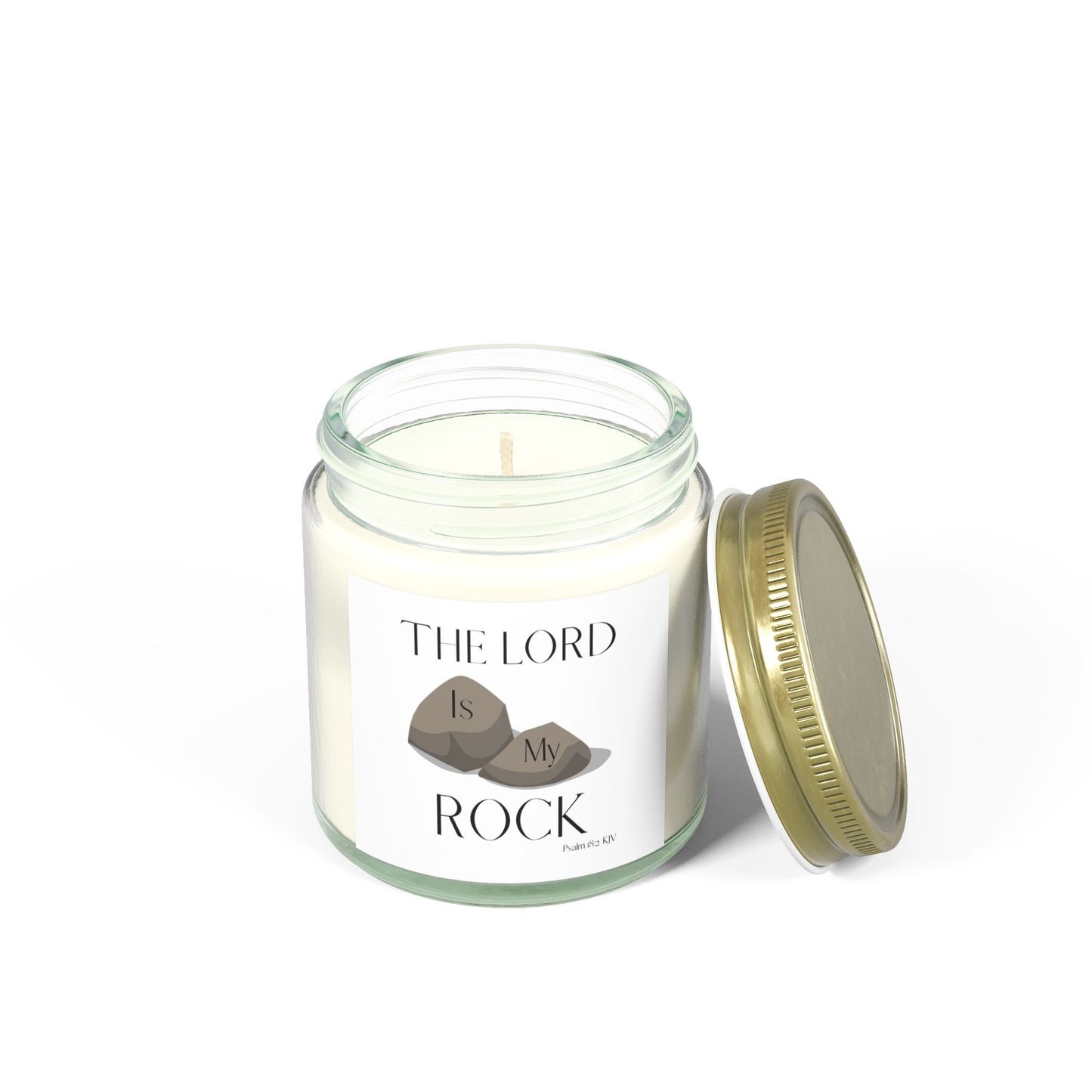 Psalm 18:2 KJV Scented Candle The Lord is My Rock and Fortress