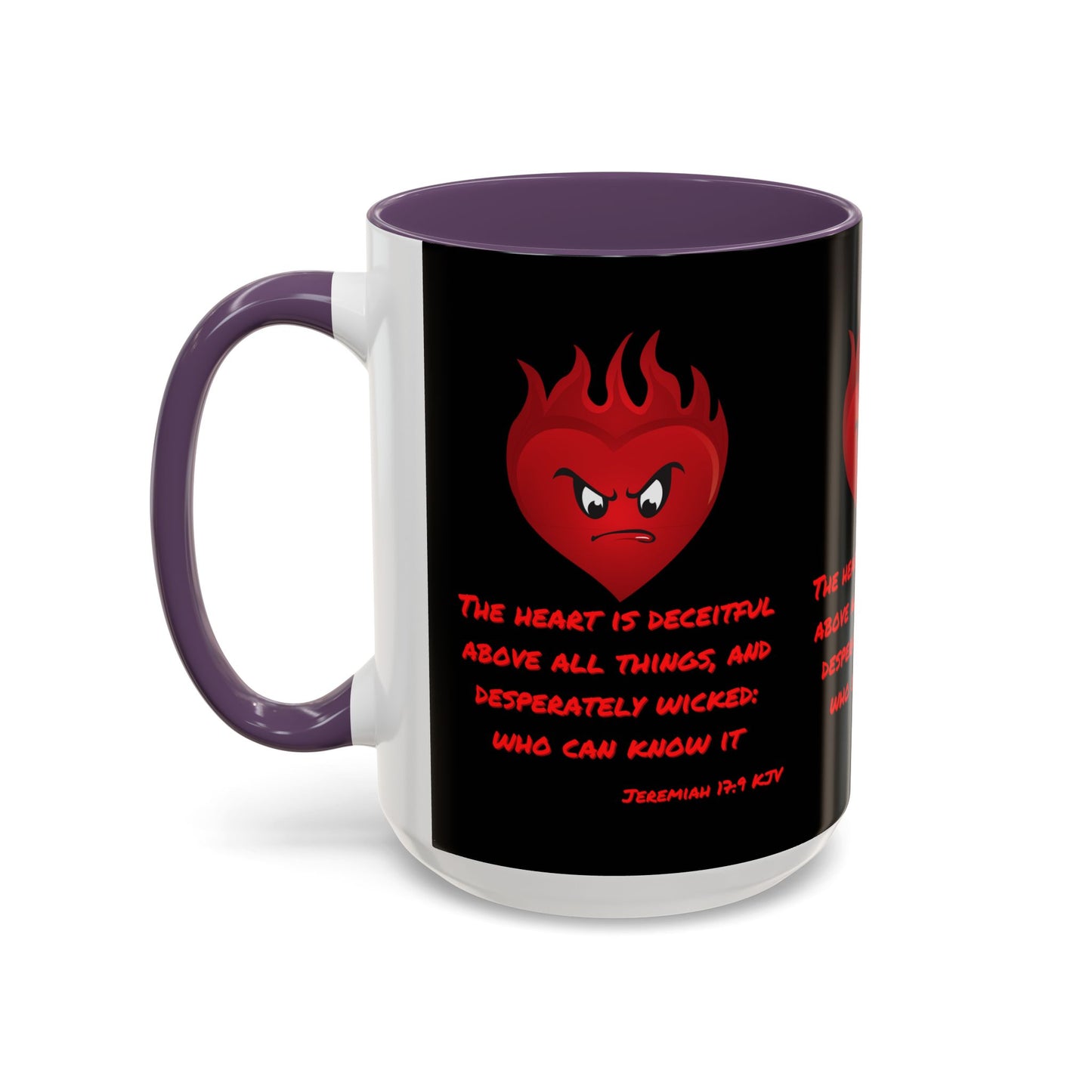 Jeremiah 17:9 KJV Coffee Mug The Heart is Deceitful Biblical Christian Gift for Faith-Based Coffee Lovers