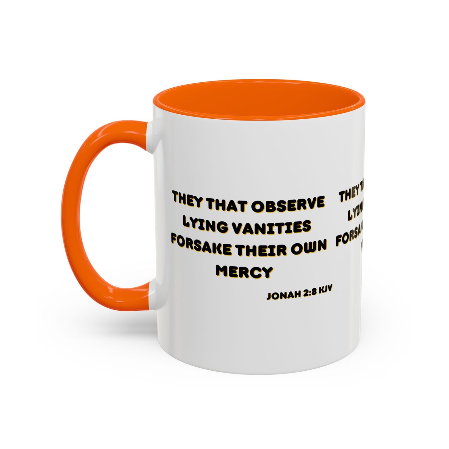 Jonah 2:8 KJV Coffee Mug They That Observe Lying Vanities Biblical Christian Gift for Faith-Based Living