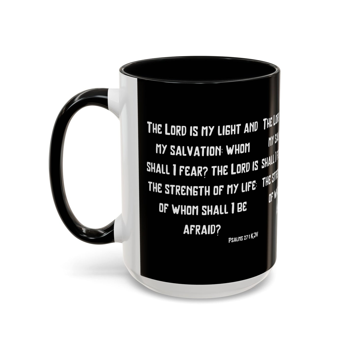 Psalms 27:1 KJV Coffee Mug The Lord is My Light and My Salvation Inspirational Christian Gift for Faith Based Coffee Lovers