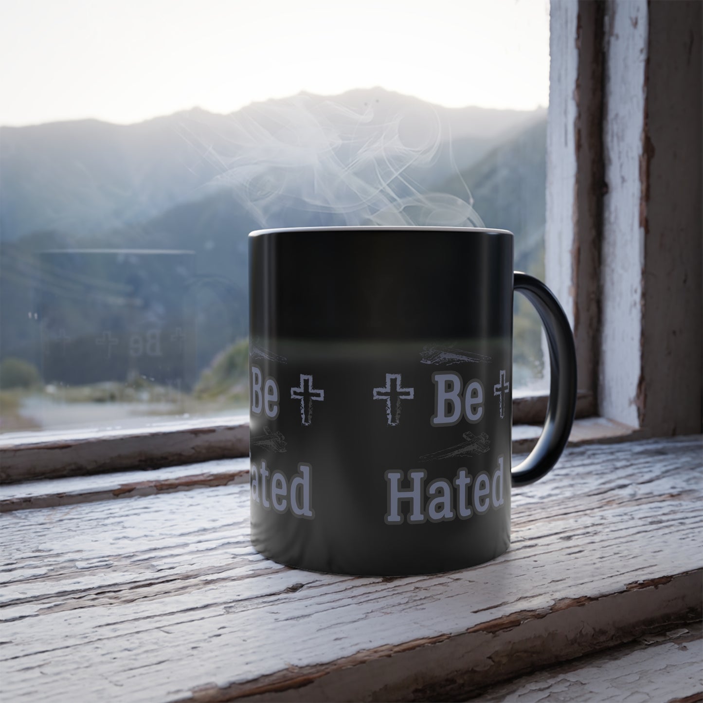 Matthew 10:22 KJV Color Morphing Coffee Mug And Ye Shall Be Hated Gift for Faith Based Coffee Lovers