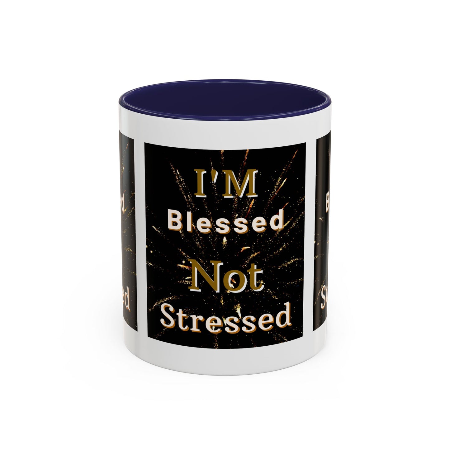 I'm Blessed Not Stressed Coffee Mug Inspirational Christian Gift for Faith-Based Living