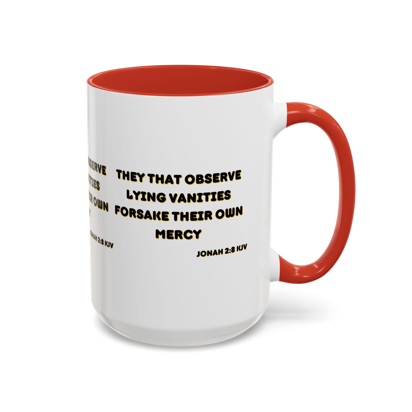 Jonah 2:8 KJV Coffee Mug They That Observe Lying Vanities Biblical Christian Gift for Faith-Based Living