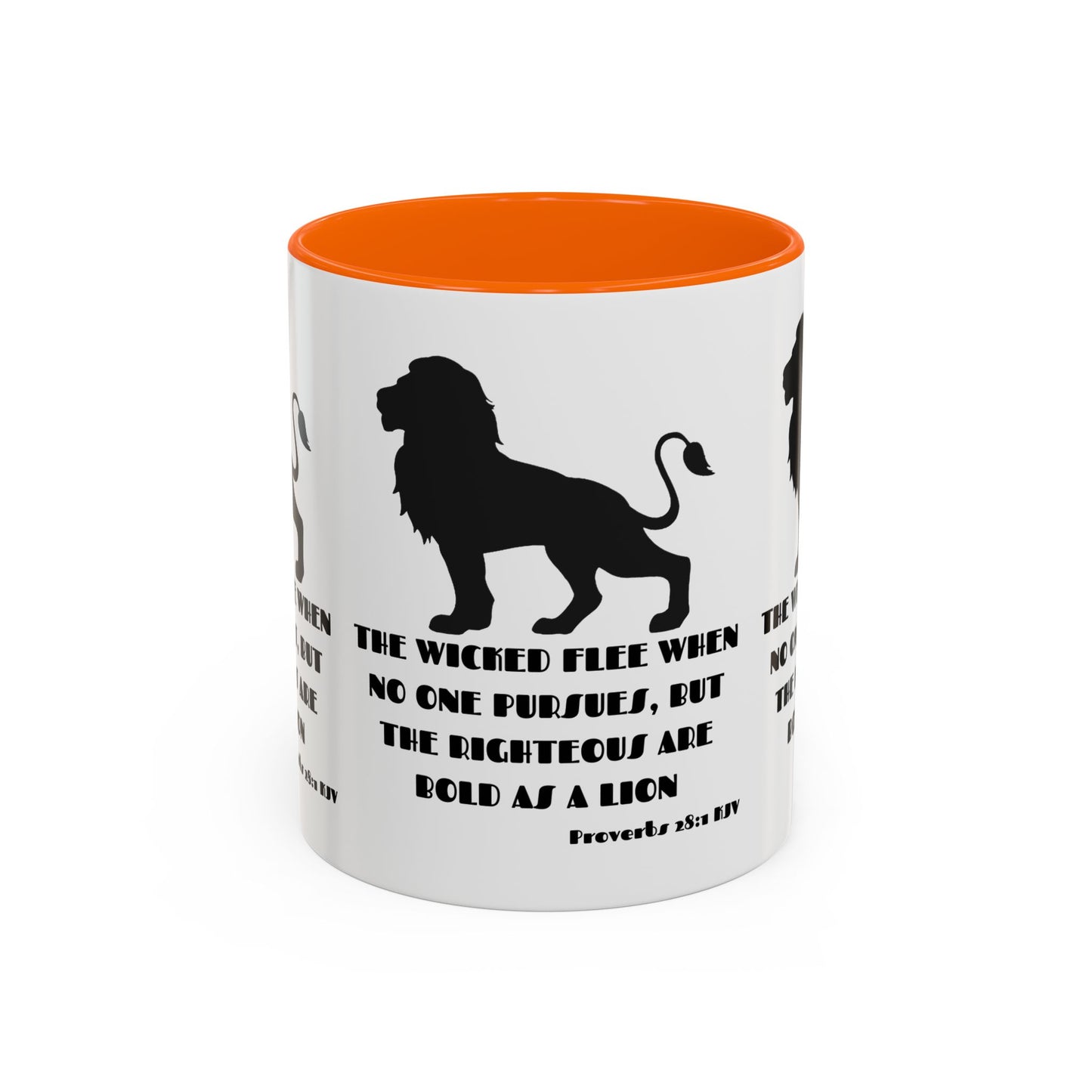 Proverbs 28:1 KJV Coffee Mug The Righteous Are Bold as a Lion Christian Gift for Faith-Based Living