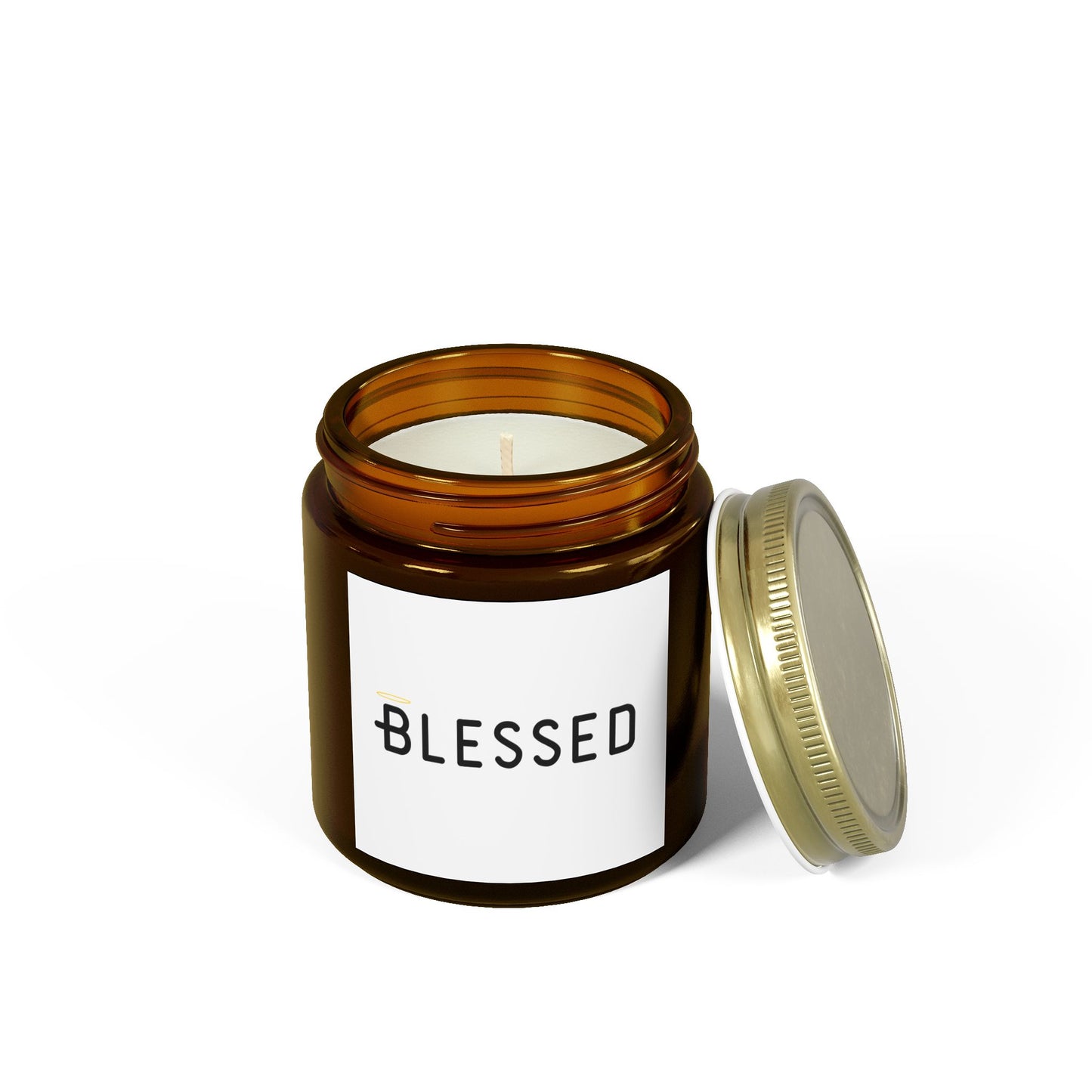 Blessed Scented Candle with Yellow Halo Inspirational Christian Gift