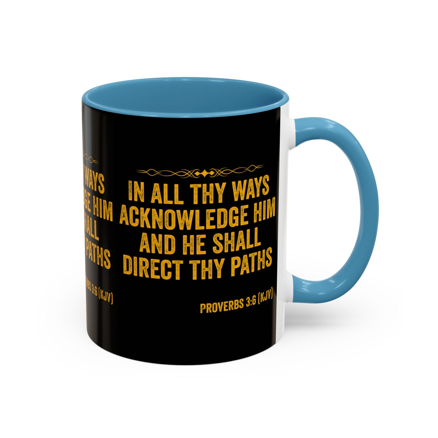 Proverbs 3:6 KJV Coffee Mug In All Thy Ways Acknowledge Him Inspirational Faith Based Gift For Believers