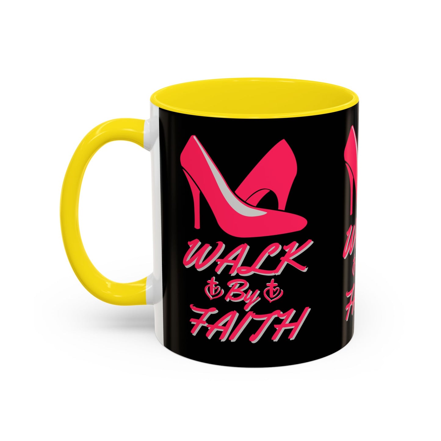 Walk By Faith Biblical Coffee Mug with High Heel Design Christian Gift for Her