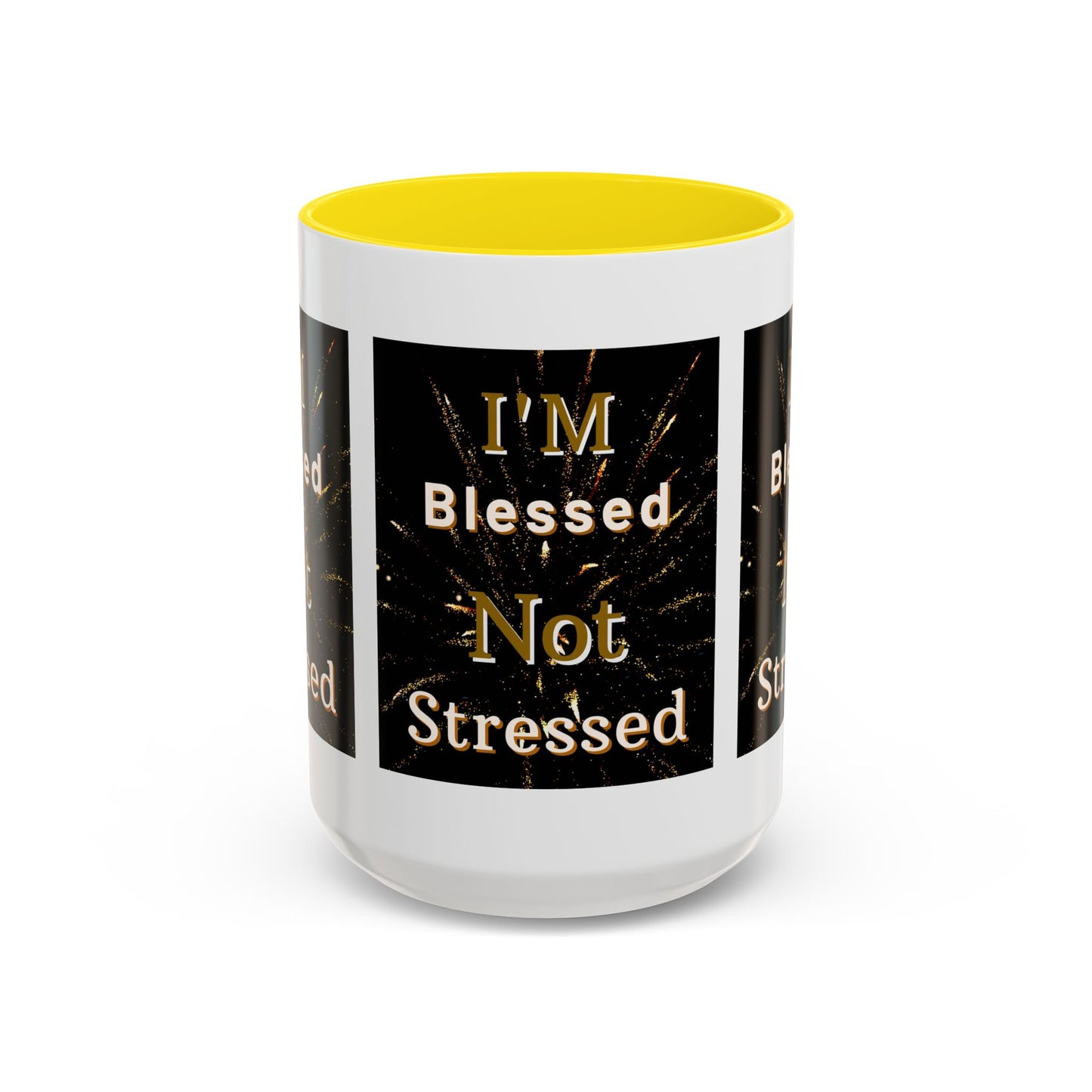 I'm Blessed Not Stressed Coffee Mug Inspirational Christian Gift for Faith-Based Living