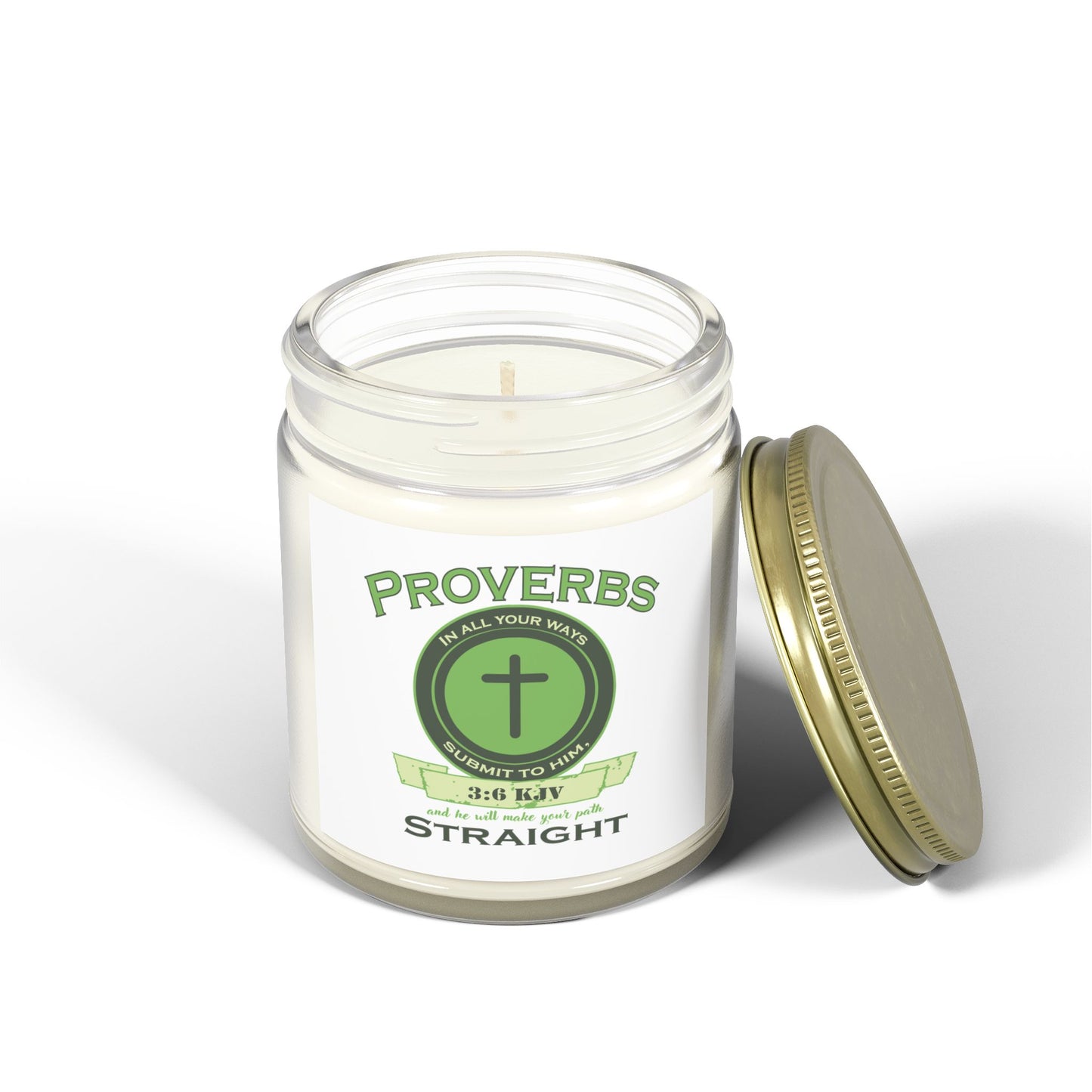 Proverbs 3:6 KJV Scented Candle In All Thy Ways Acknowledge Him Faith Based Christian Gift