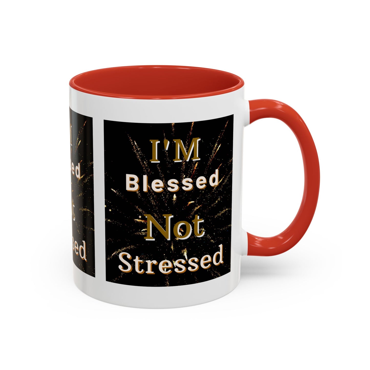 I'm Blessed Not Stressed Coffee Mug Inspirational Christian Gift for Faith-Based Living