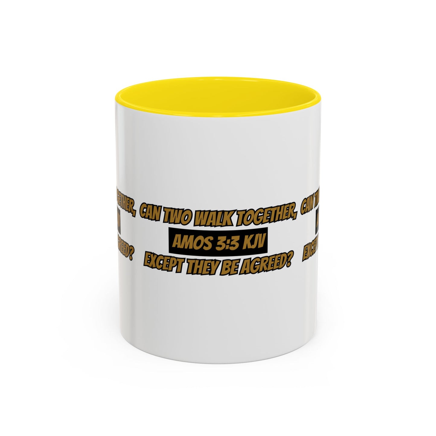 Inspirational Amos 3:3 KJV Bible Verse Coffee Mug Perfect Christian Gift