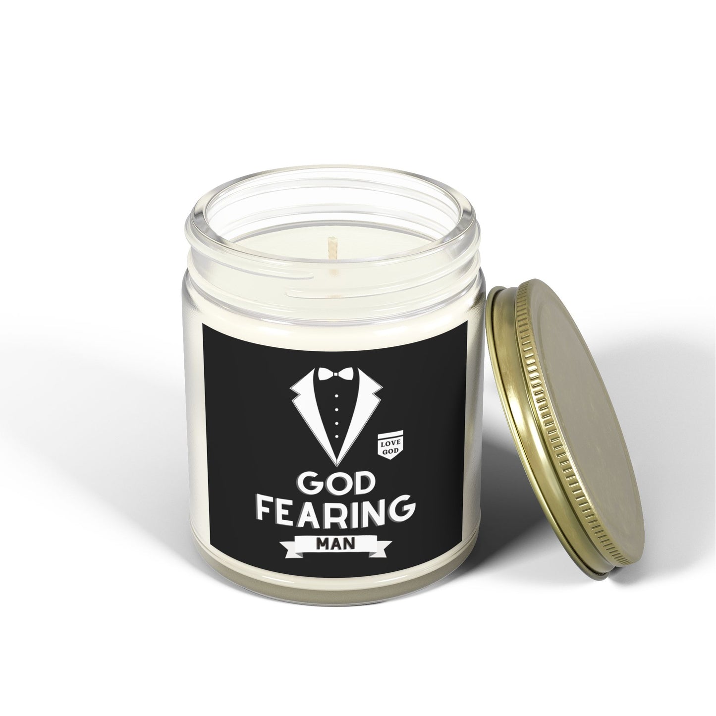 God Fearing Man Scented Candle Inspirational Christian Gift for Him