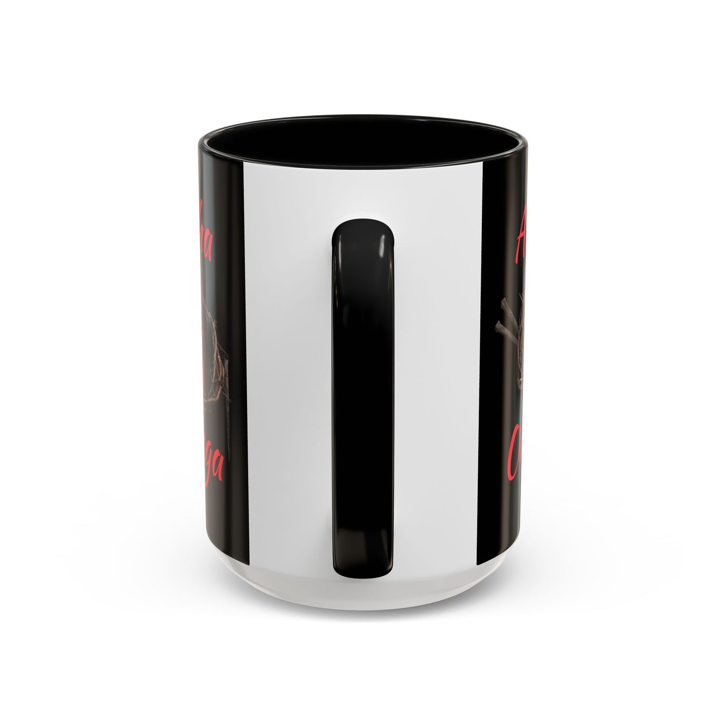 Alpha Omega Coffee Mug Based On Revelation 22:13 KJV Bible Verse