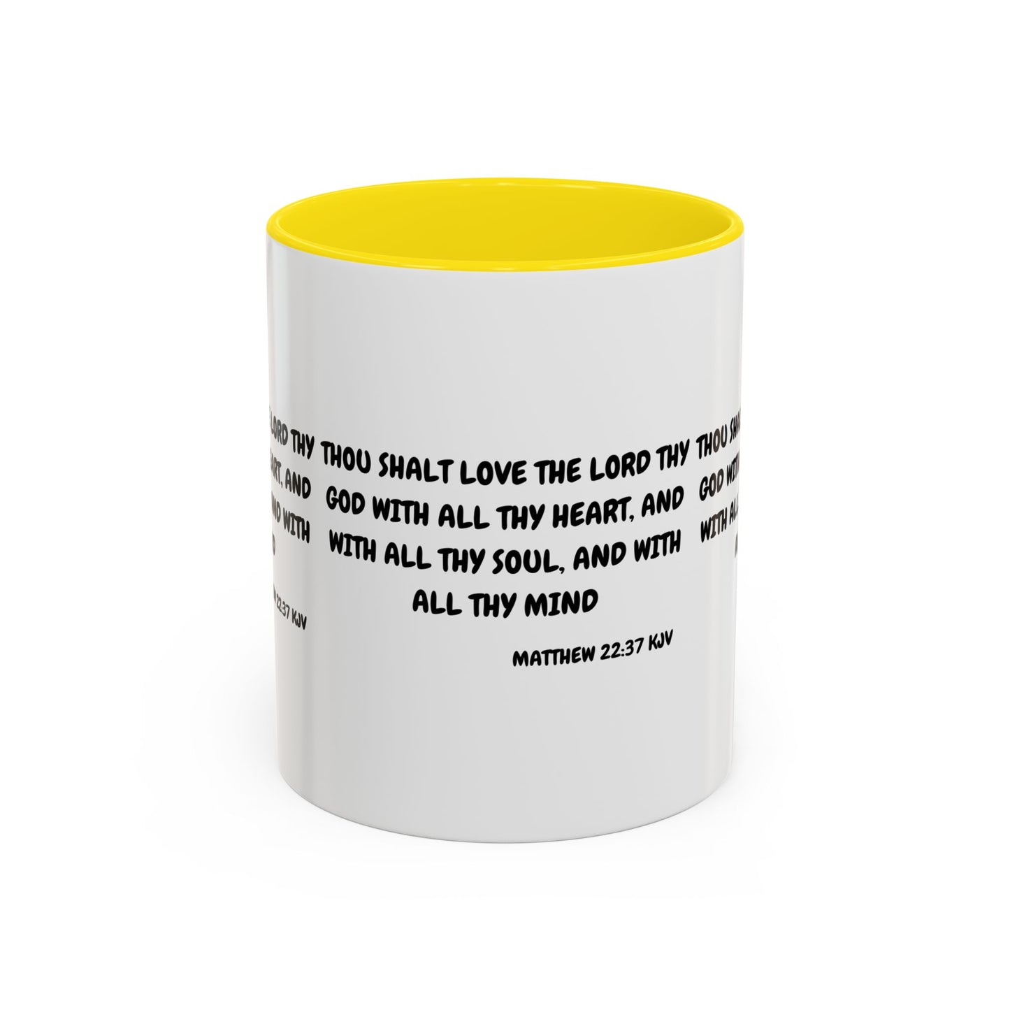 Matthew 22:37 KJV Coffee Mug Love the Lord Your God Biblical Christian Gift for Faith-Based Living