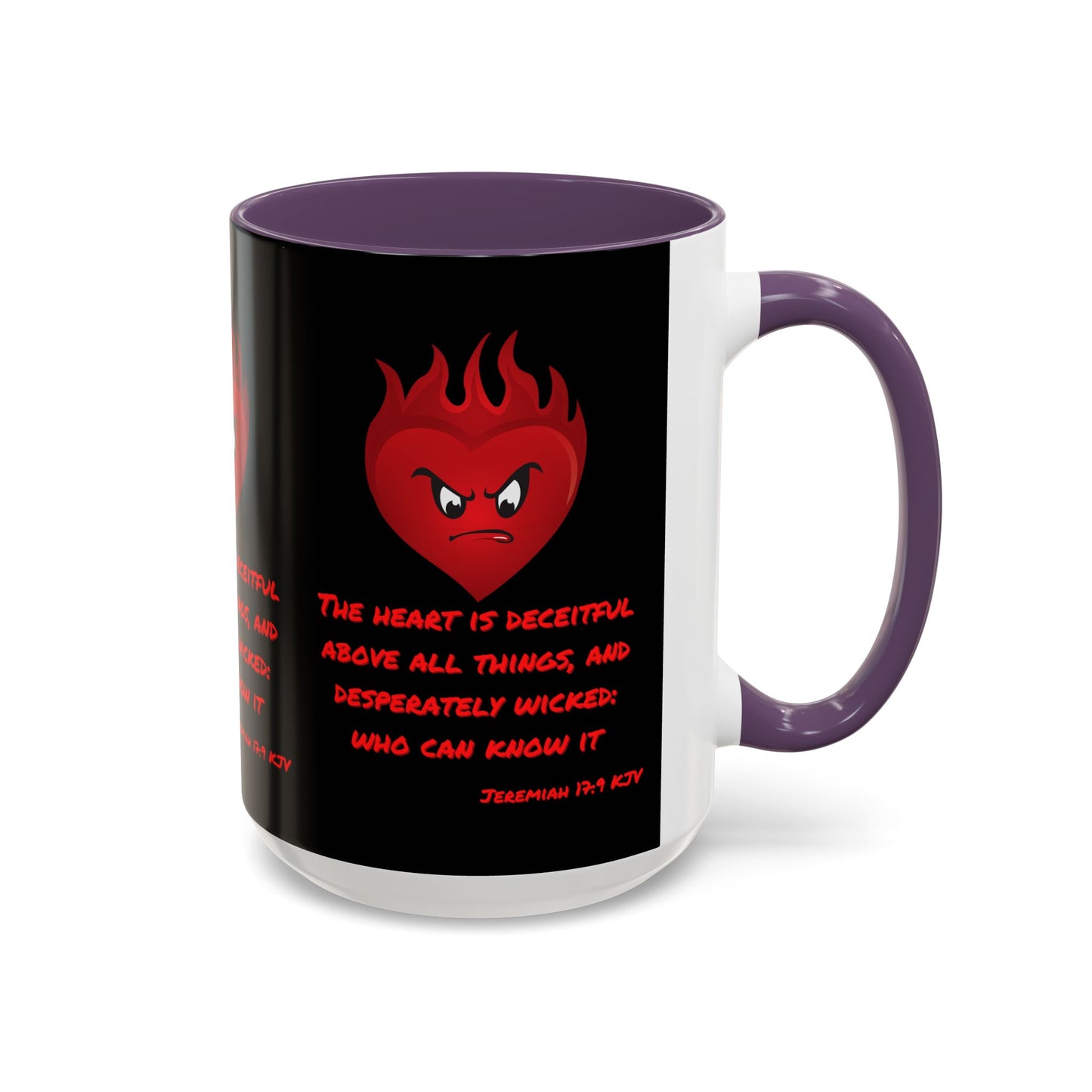 Jeremiah 17:9 KJV Coffee Mug The Heart is Deceitful Biblical Christian Gift for Faith-Based Coffee Lovers